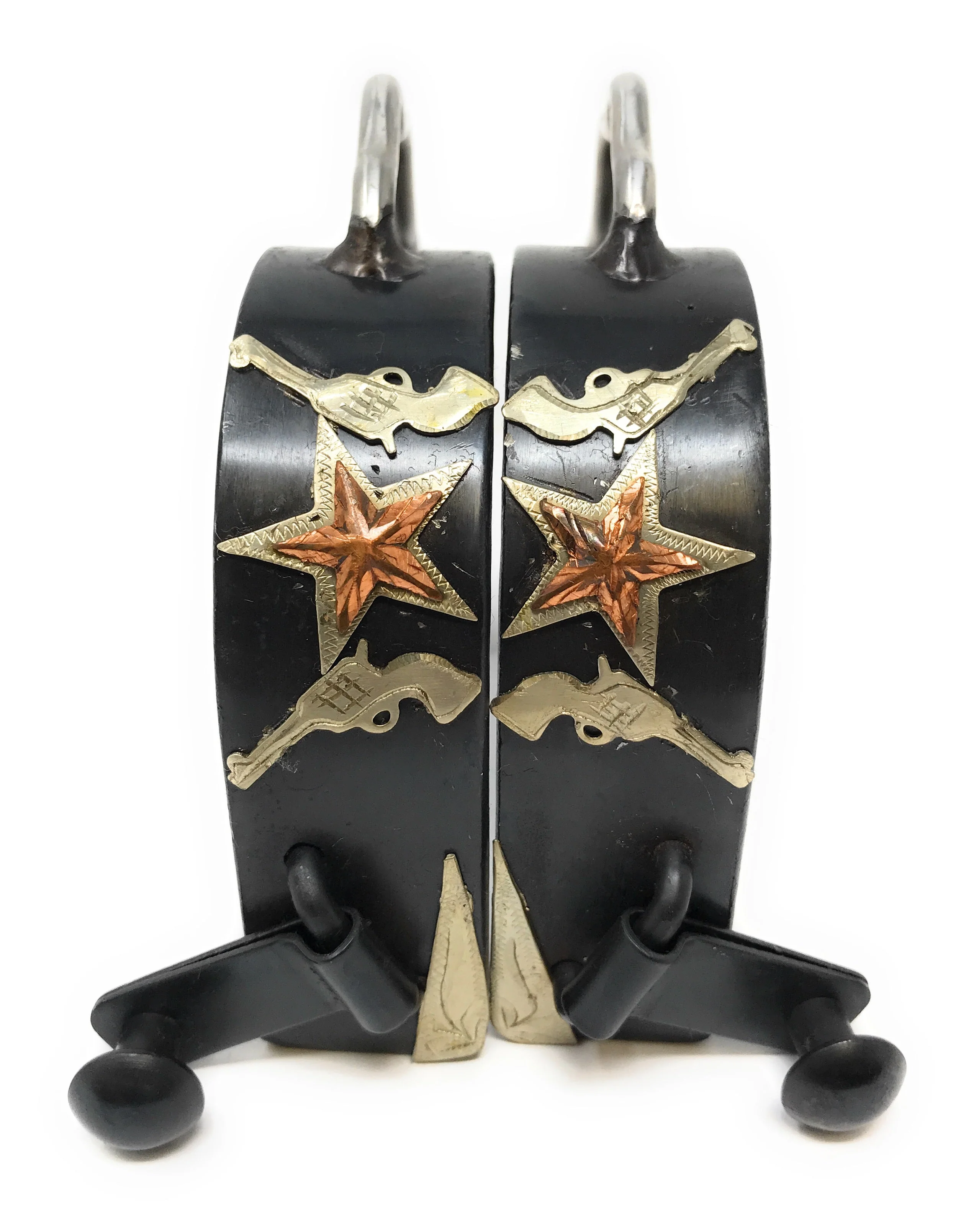 AJ Tack Men's Star and Pistols Bumper Spurs - Image 3