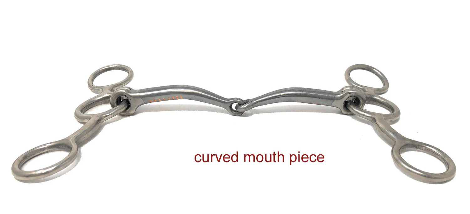 AJ Tack Stainless Steel Jr. Cowhorse Smooth Snaffle Gag Bit - 5 1/4" Cheek - Image 3