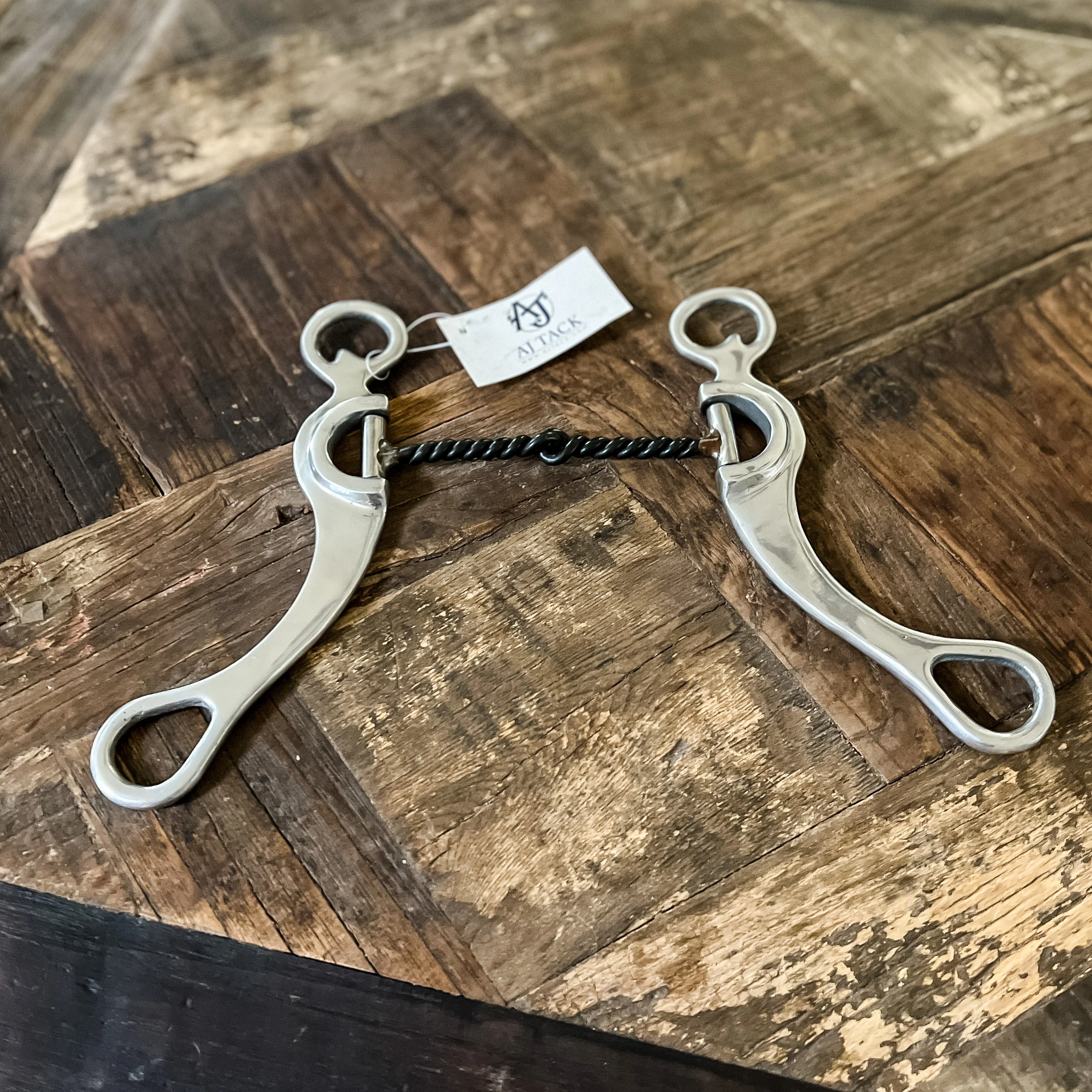 AJ Tack Sweet Iron Twisted Wire Grazing Bit - Image 2