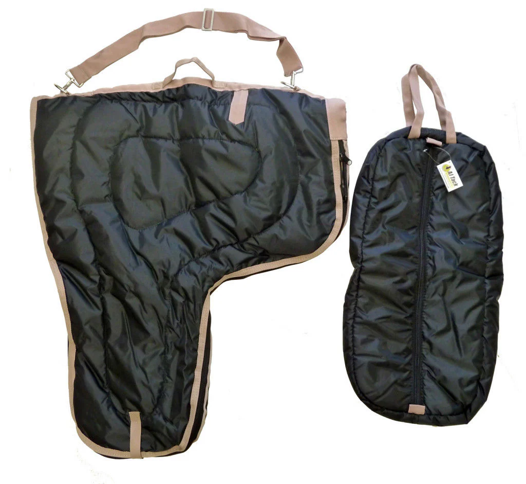 AJ Tack Western Padded Saddle and Bridle Carrier Set - Image 11