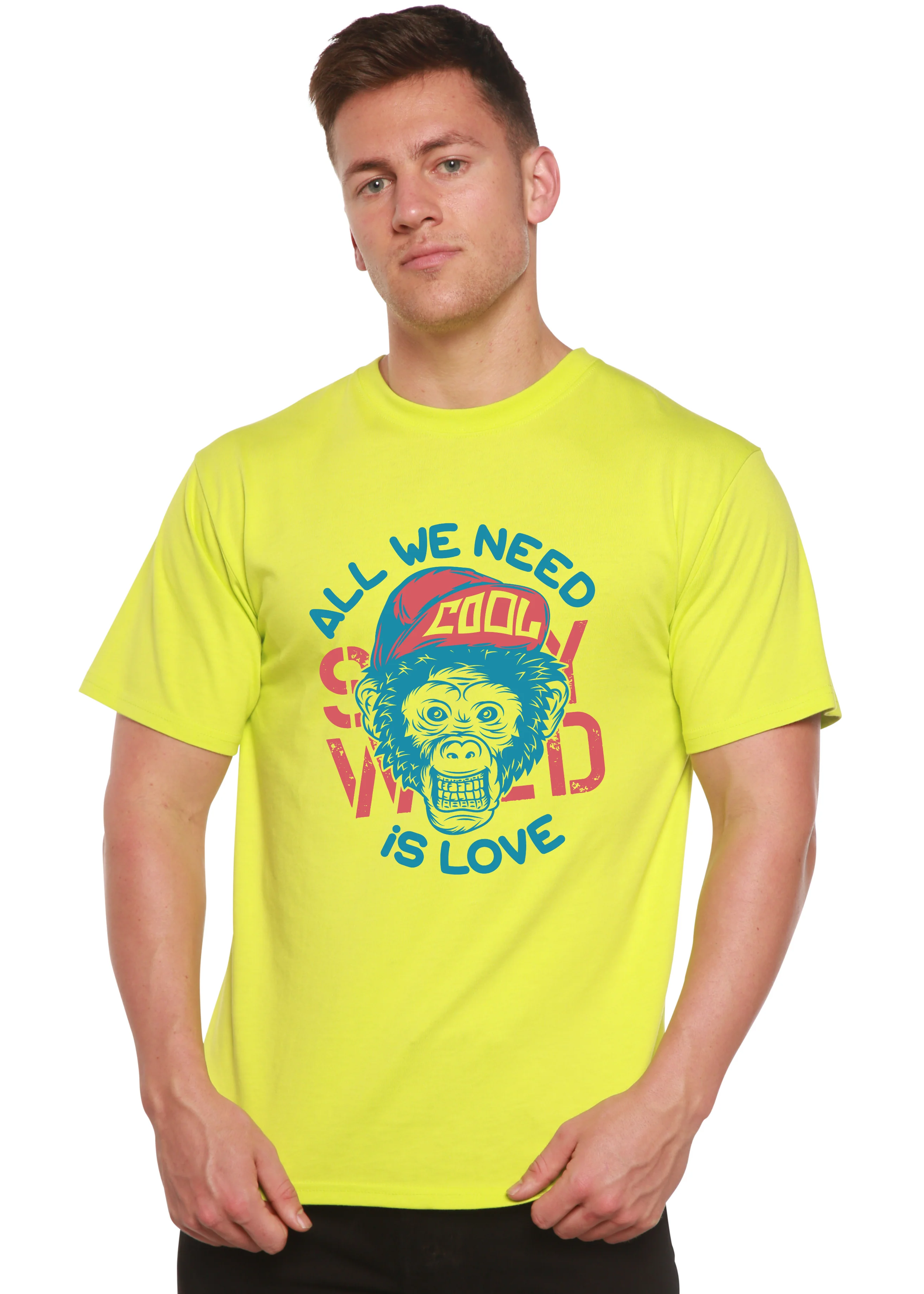All We Need is Love Men's Bamboo Viscose/Organic Cotton Short Sleeve Graphic T-Shirt - Image 2