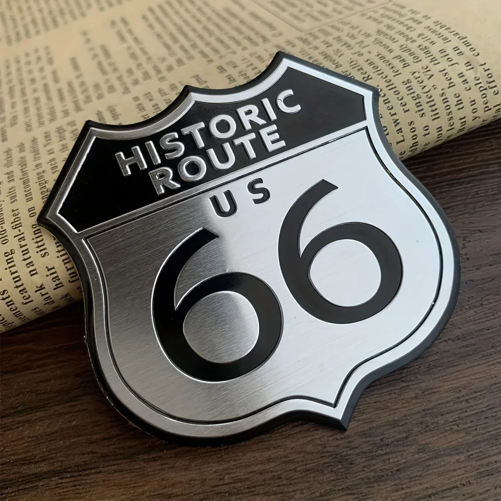 Aluminum Stickers 3D 66 Historic Route - Image 7