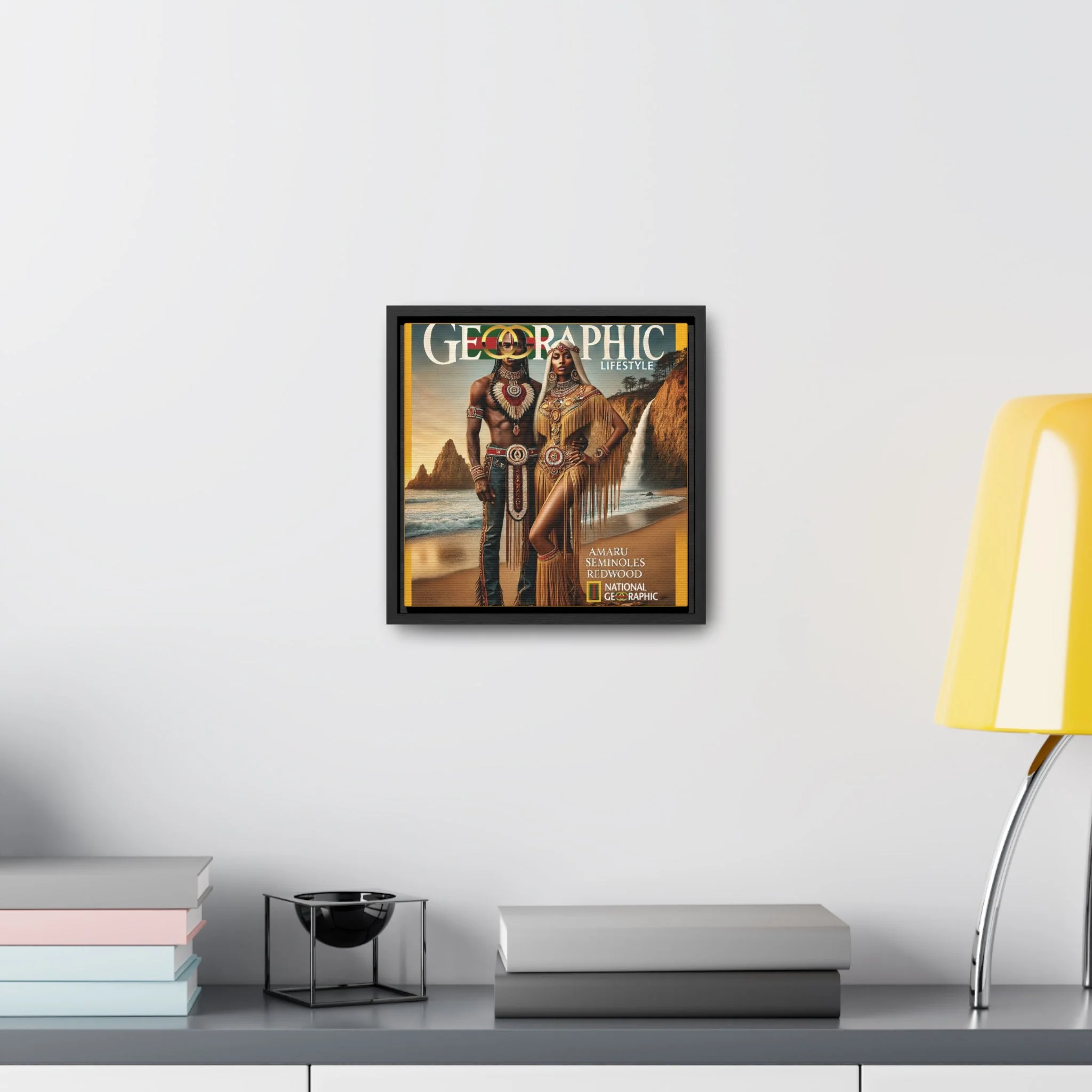 Amaru Khan Aborigine Gallery Canvas Wraps, Square Frame - Image 16