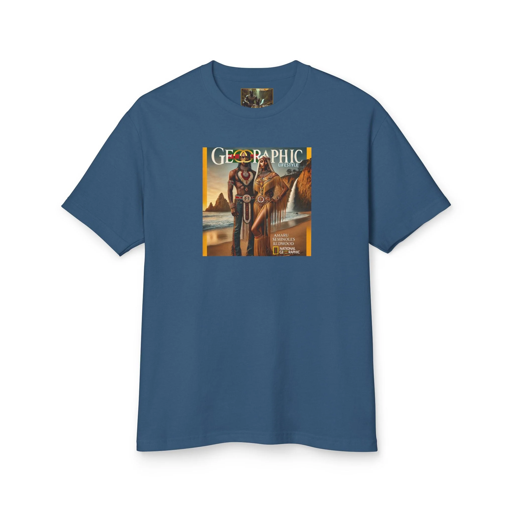 Amaru Khan Aborigine Unisex Garment-Dyed Heavyweight Cotton Tee - Image 5