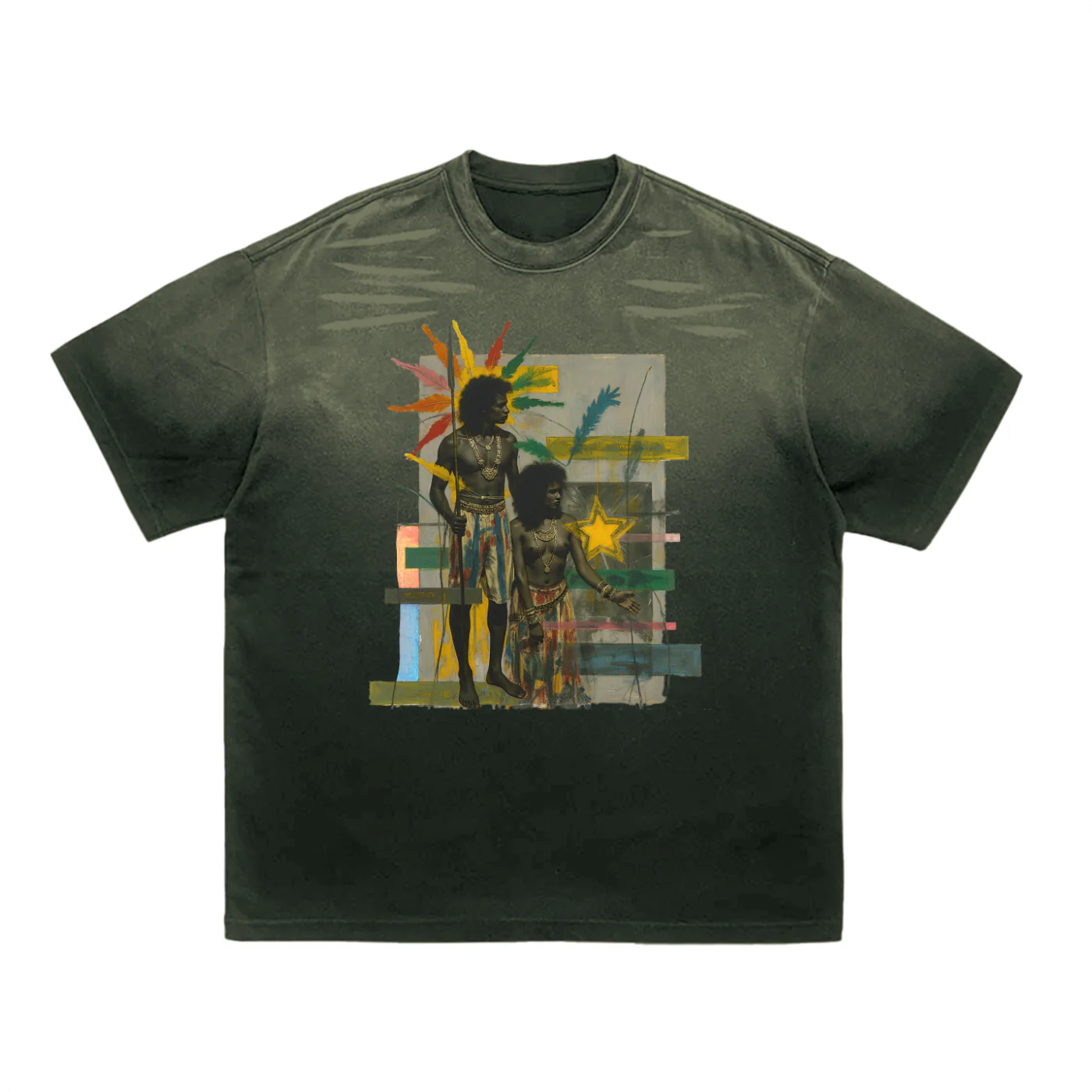 Amaru Khan Stars Cinco Dyed Gradient T-Shirt - Image 3