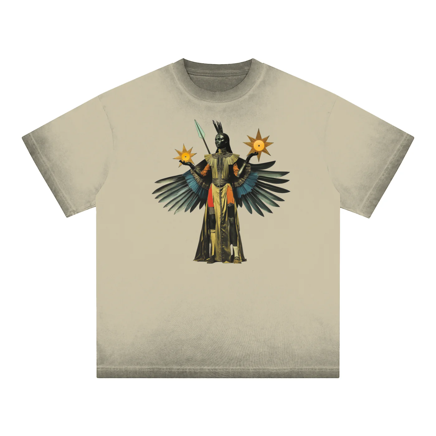 Amaru Khan Stars Reverse Dyed T-shirt - Image 4