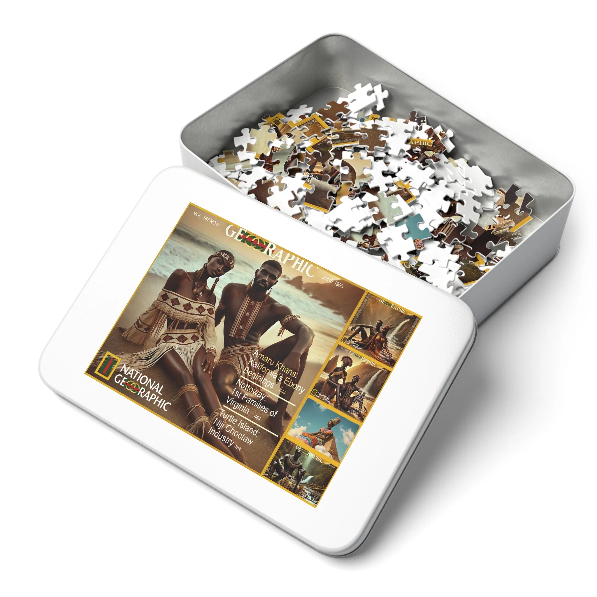 Amaru Khan Turtel Island Jigsaw Puzzle with Tin - Image 4