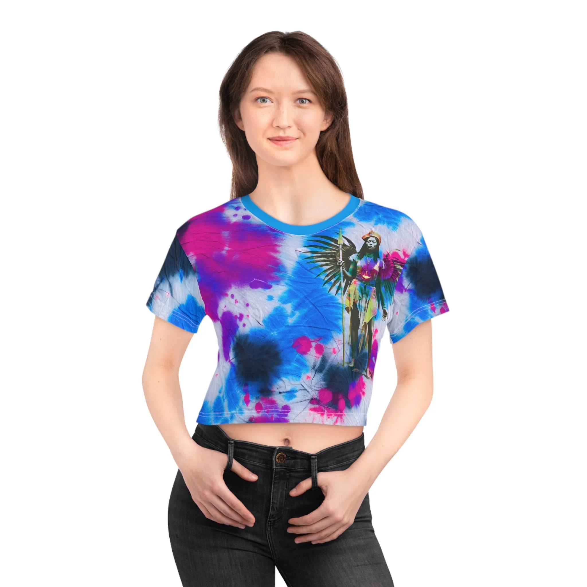 Amaru Khan Tye-Dye Crop Tee - Image 7
