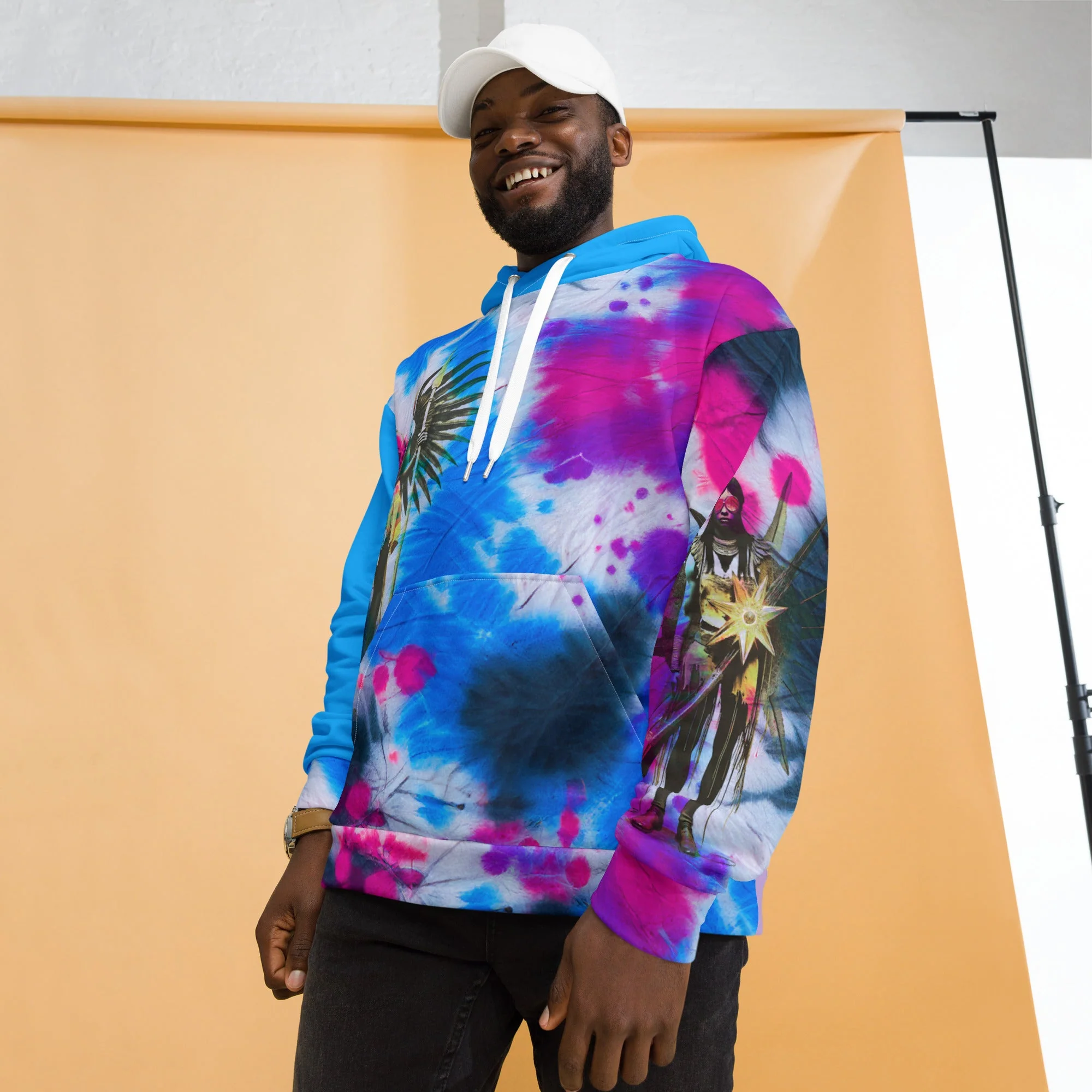 Amaru Khan Tye-Dye Unisex Hoodie - Image 4