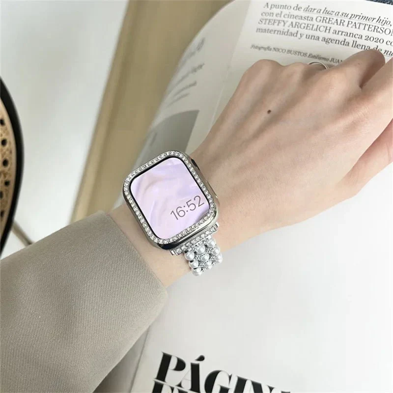 Apple Watch Band with Pearls Series 11/10/9/8/7/6/5/4/ SE / Ultra 1/2/3 - Image 3