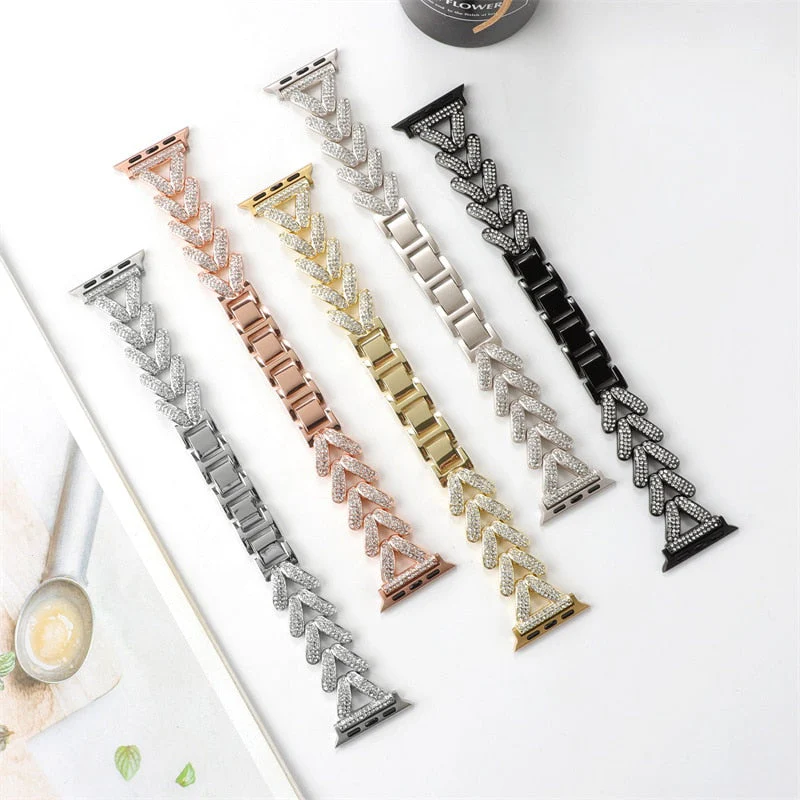 Apple Watch Steel Luxury Chain Strap Series 11/10/9/8/7/6/5/4/ SE / Ultra 1/2/3 - Image 10