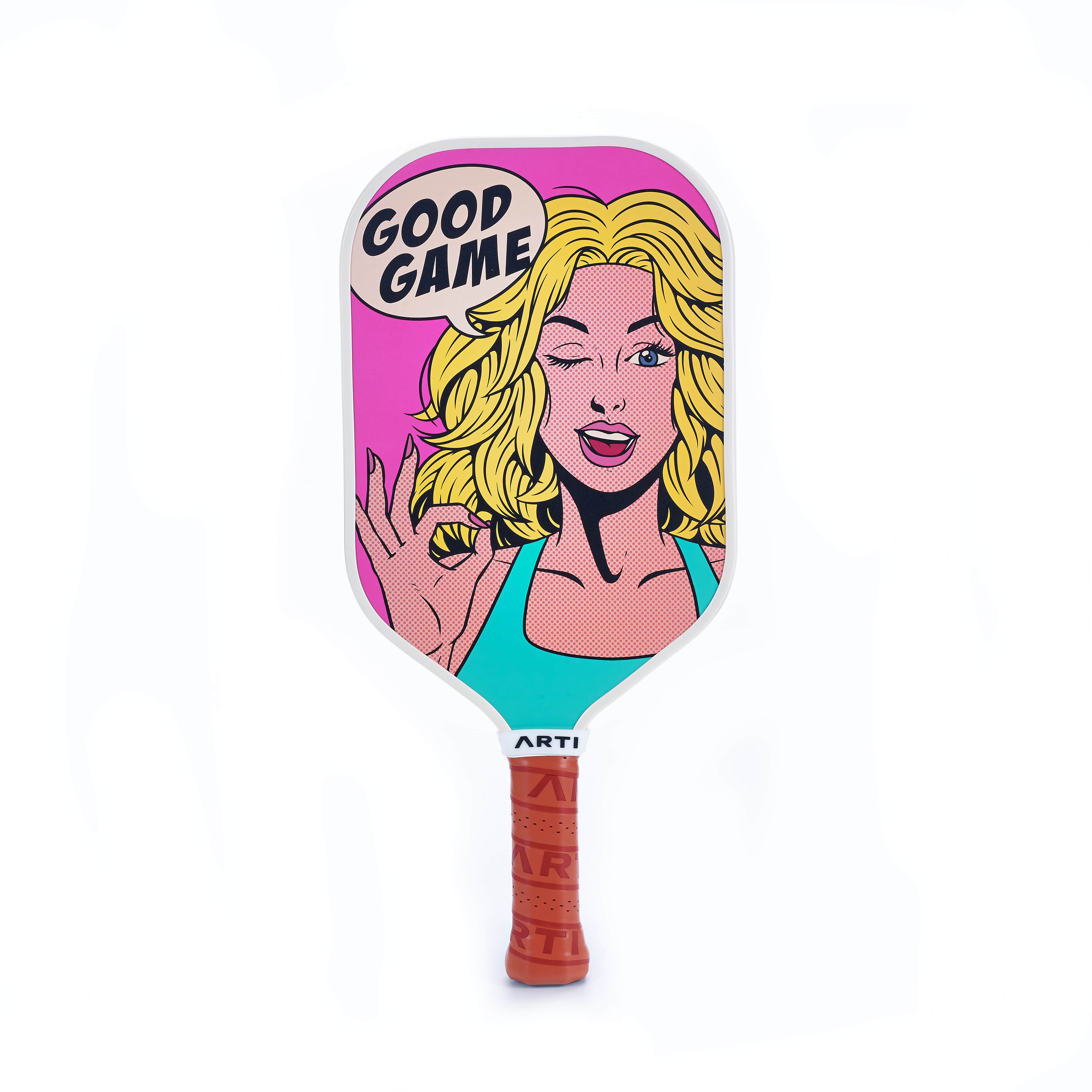 ARTI 16mm Carbon Fiber Kristen & Kristy "GOOD GAME" Pickleball Paddle - Image 4