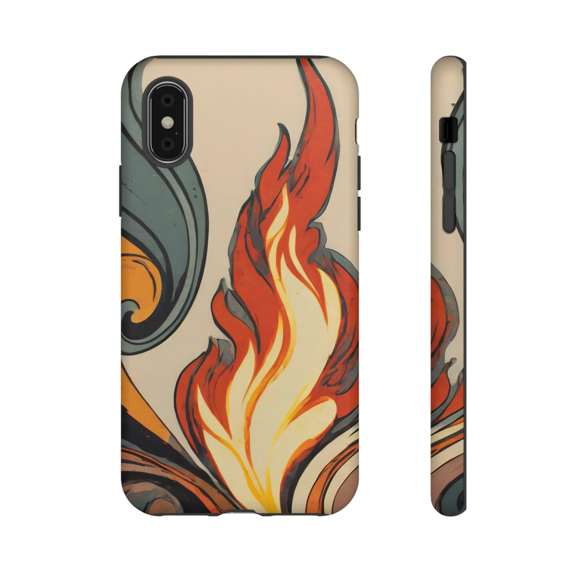 Artistic Flames Abstract Tough Phone Case - Image 11