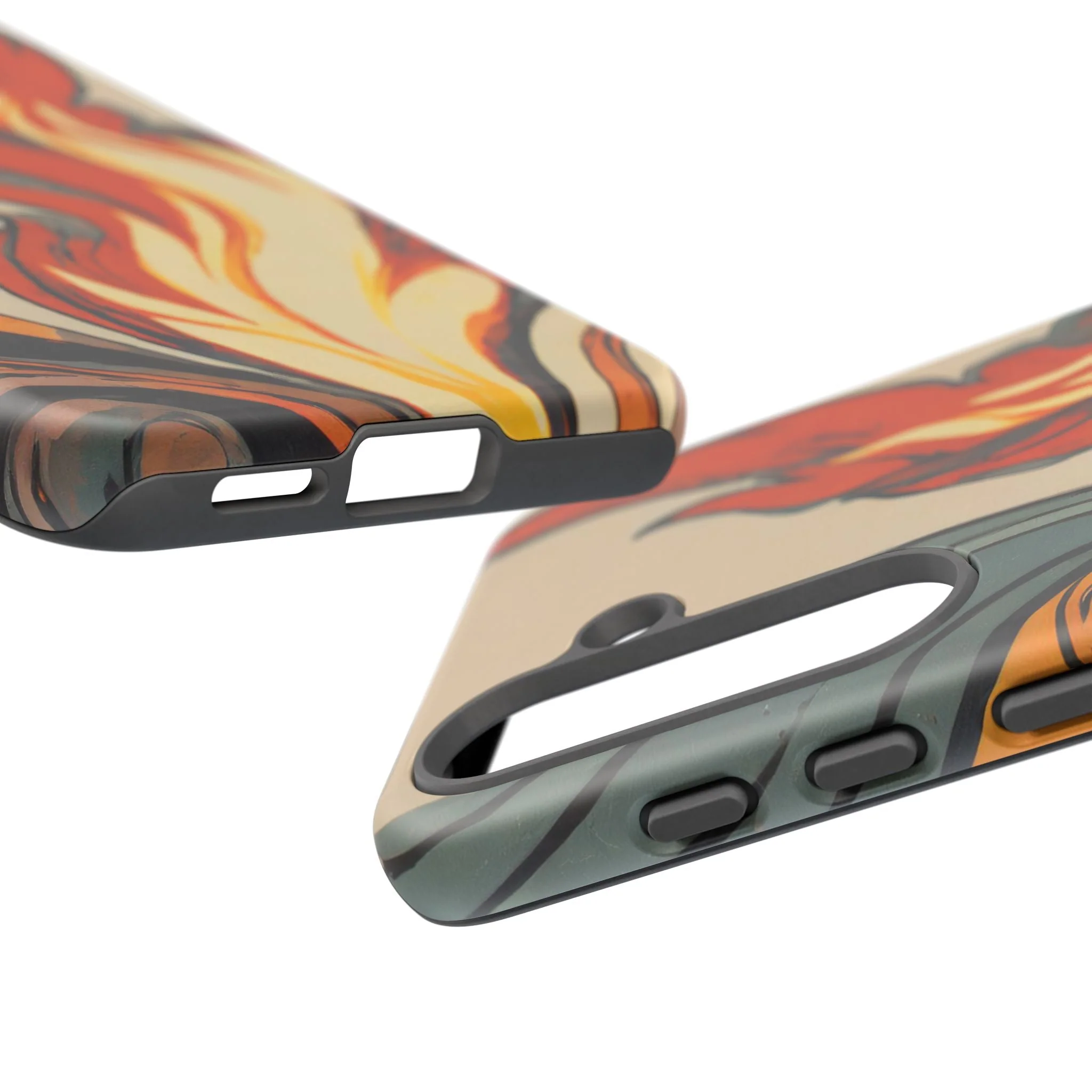 Artistic Flames Abstract Tough Phone Case - Image 131