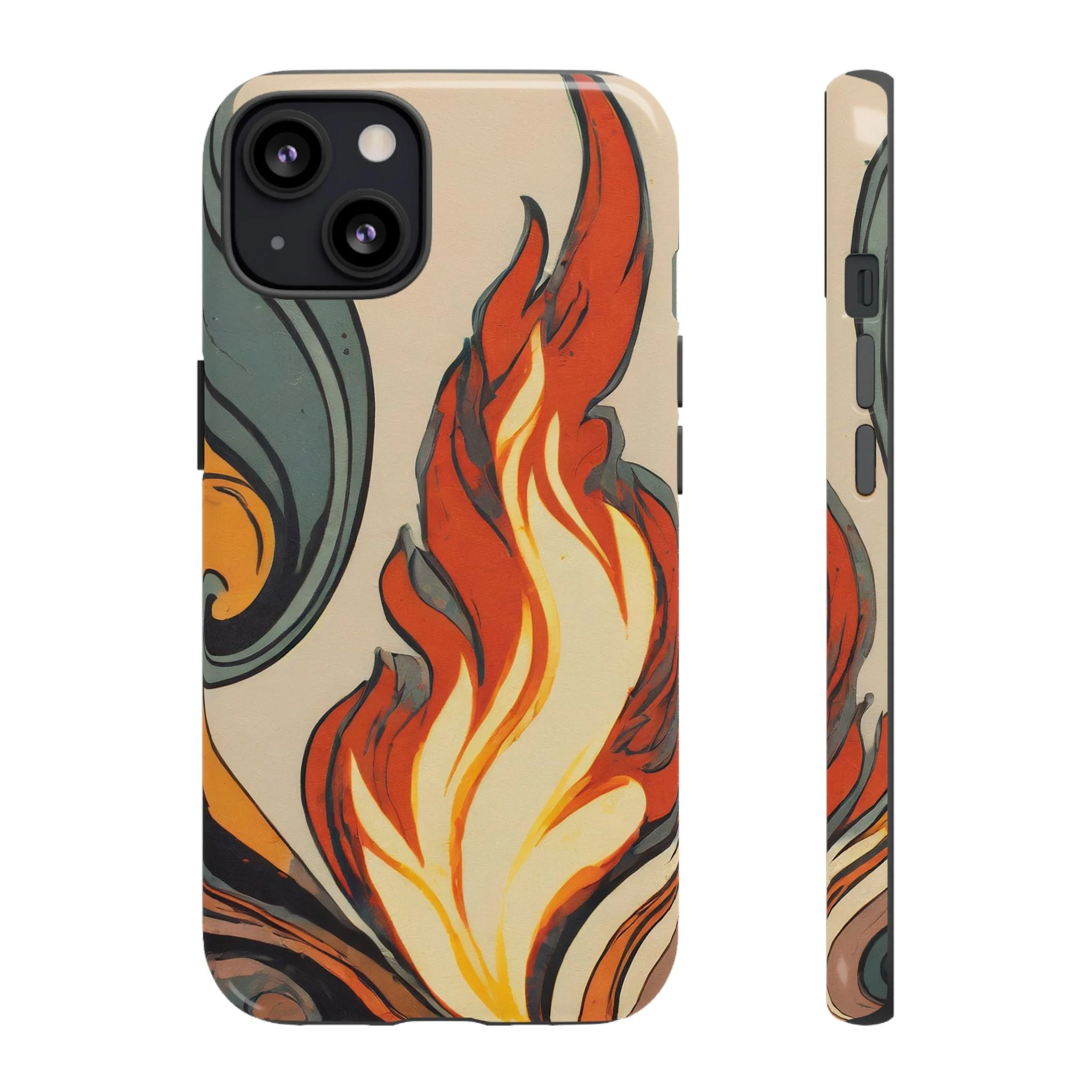 Artistic Flames Abstract Tough Phone Case - Image 20