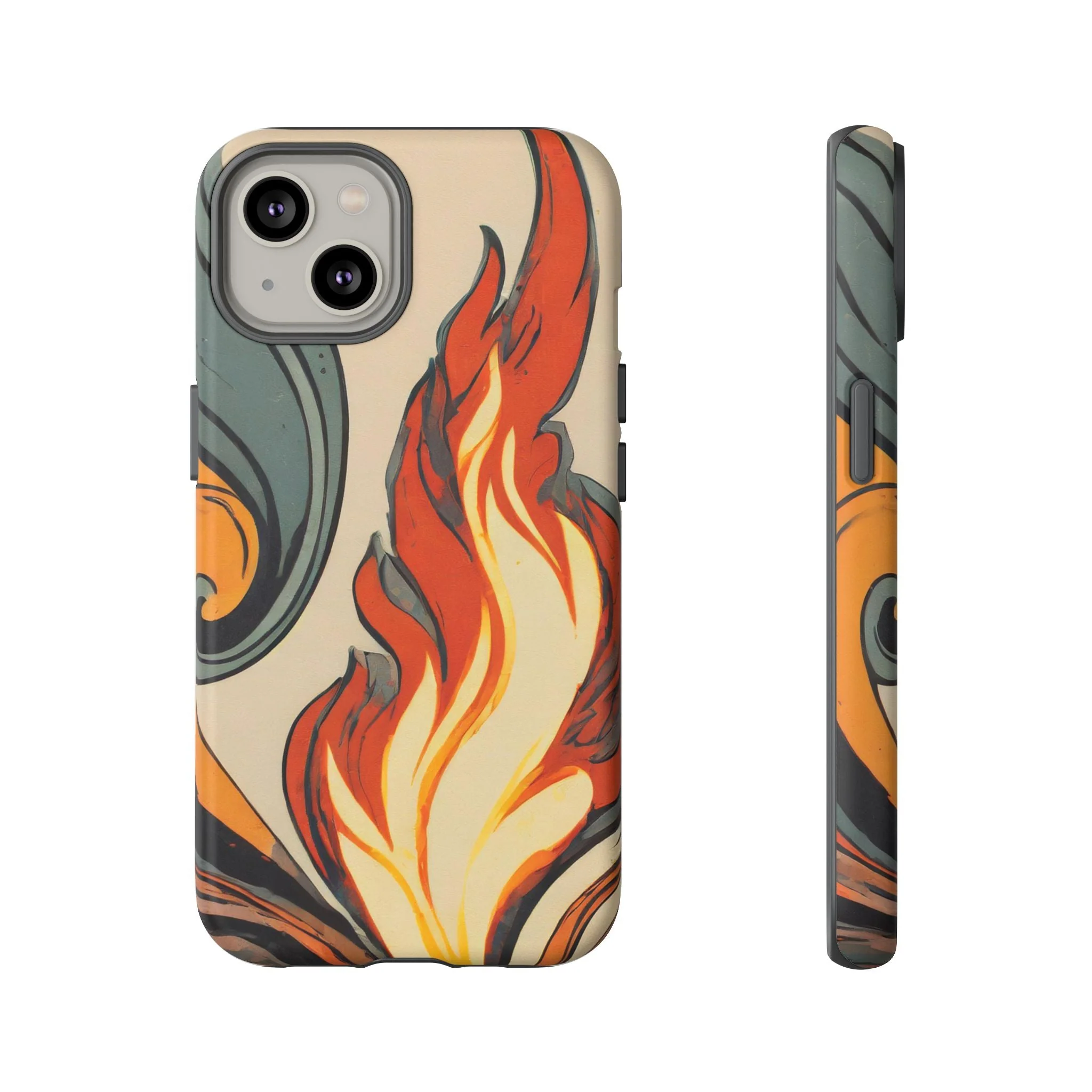 Artistic Flames Abstract Tough Phone Case - Image 28
