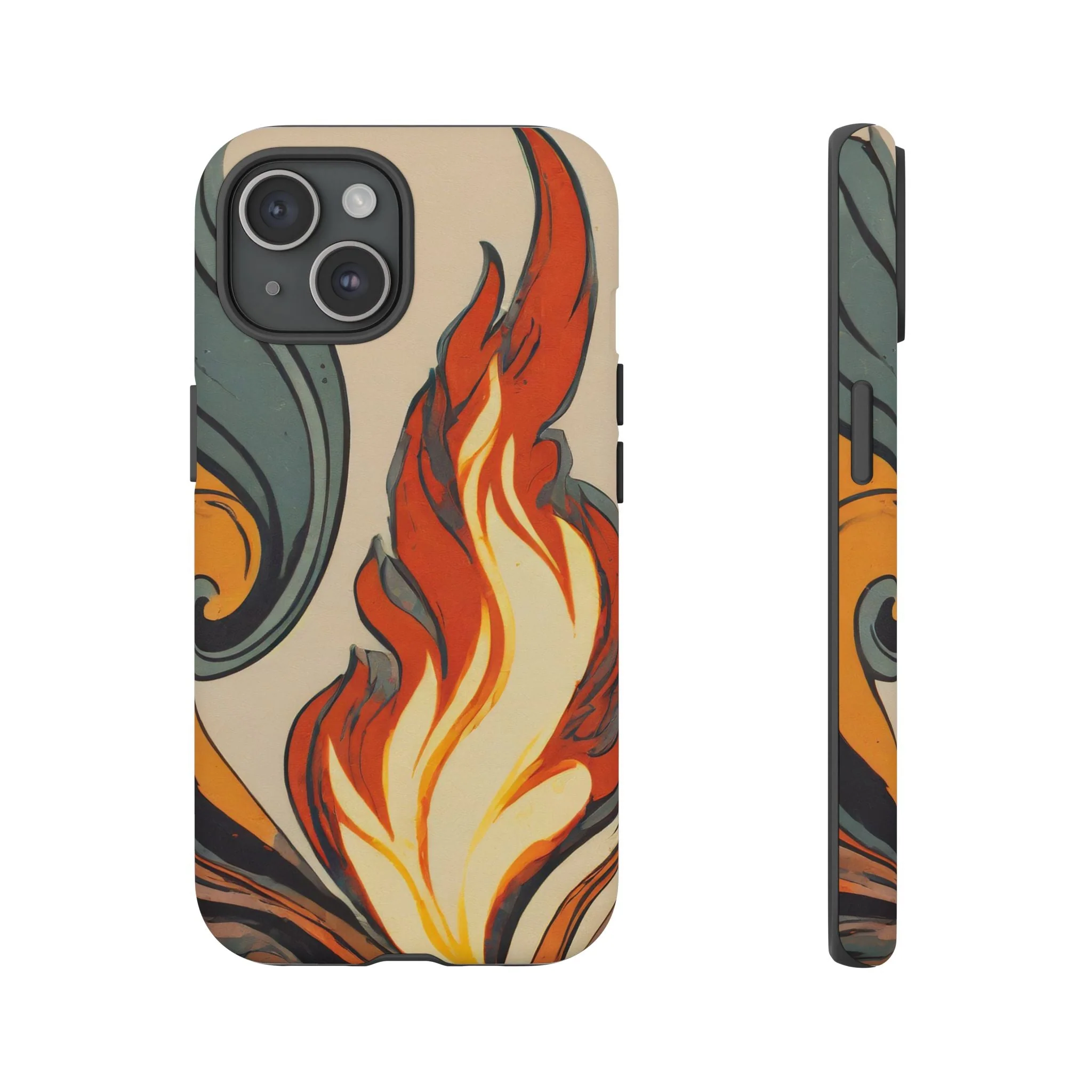 Artistic Flames Abstract Tough Phone Case - Image 34