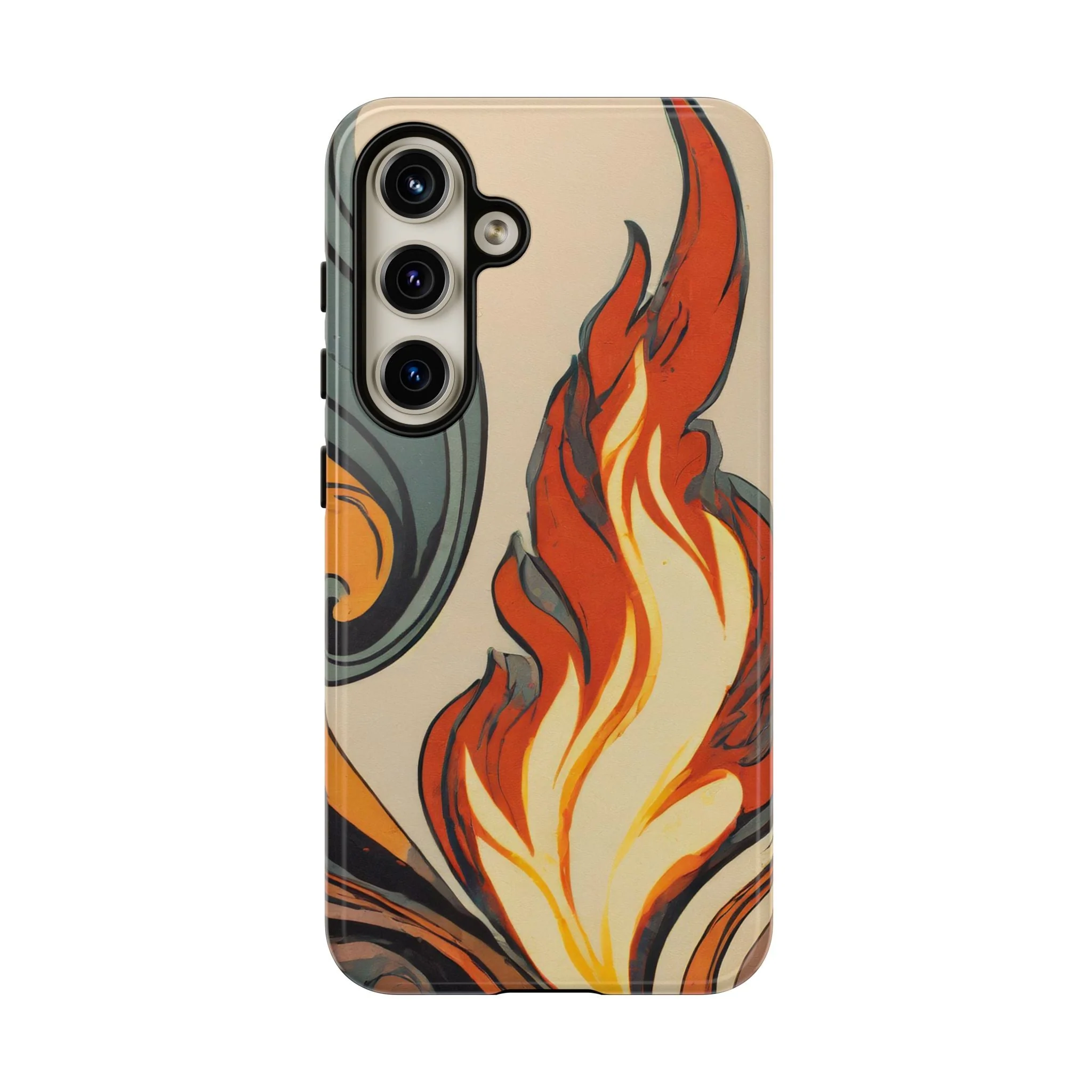 Artistic Flames Abstract Tough Phone Case - Image 35