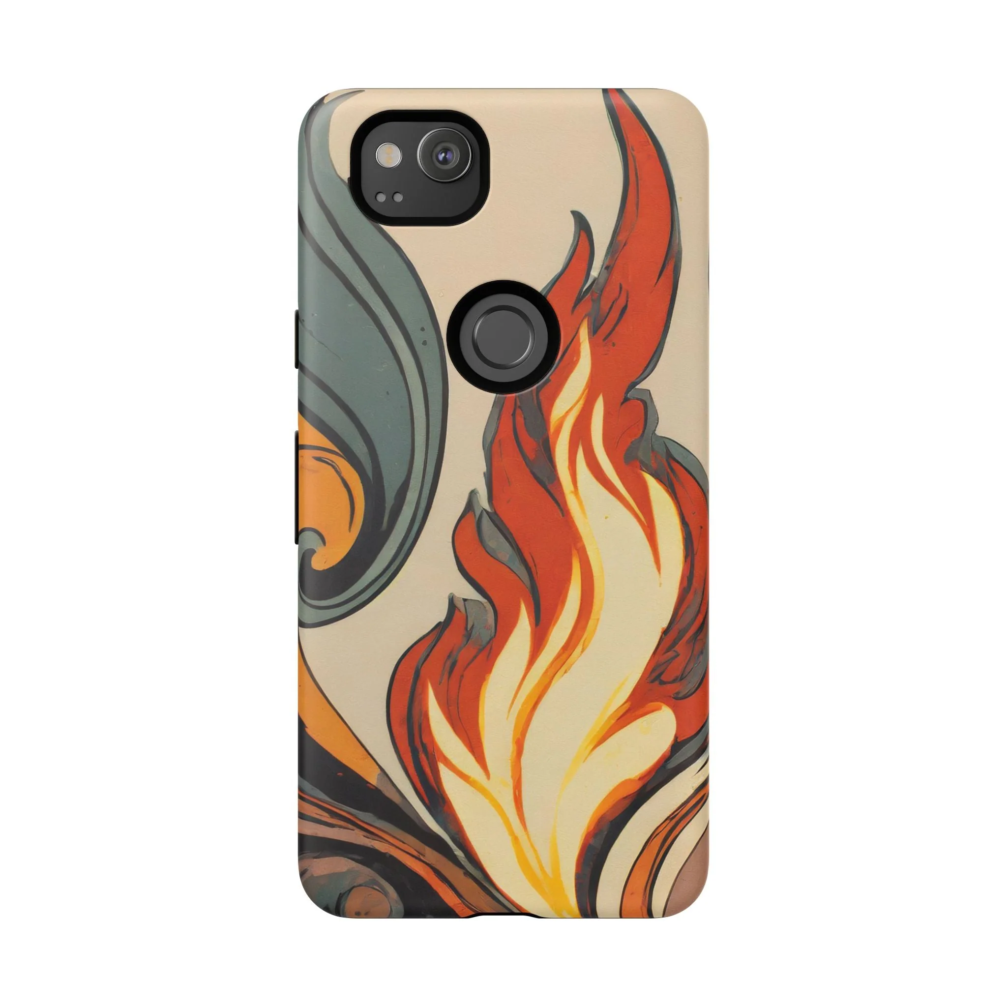 Artistic Flames Abstract Tough Phone Case - Image 44