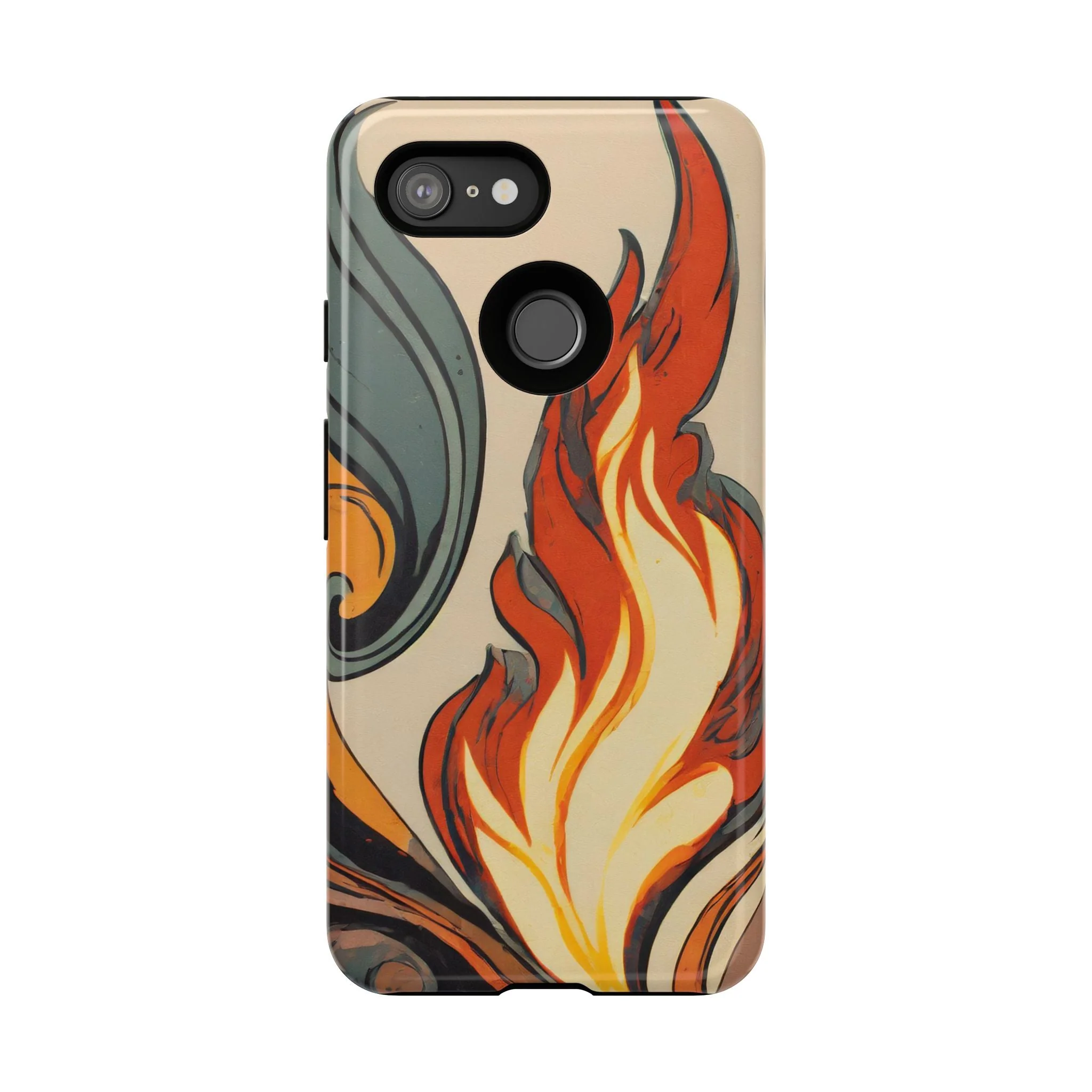 Artistic Flames Abstract Tough Phone Case - Image 45