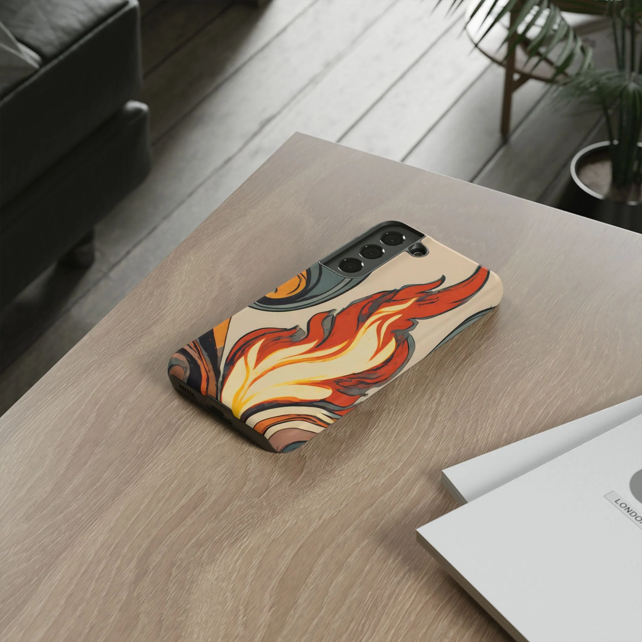 Artistic Flames Abstract Tough Phone Case - Image 66