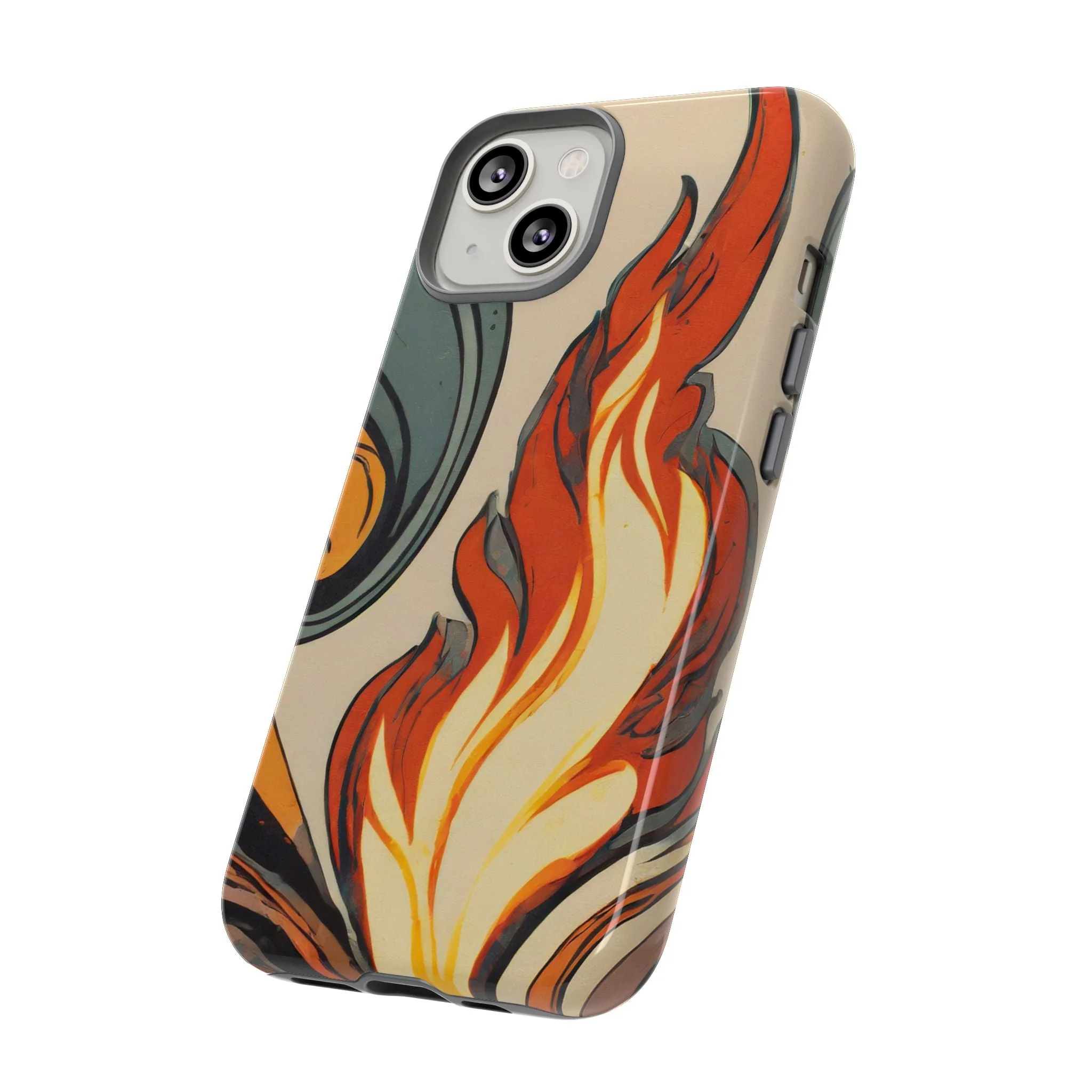 Artistic Flames Abstract Tough Phone Case - Image 67