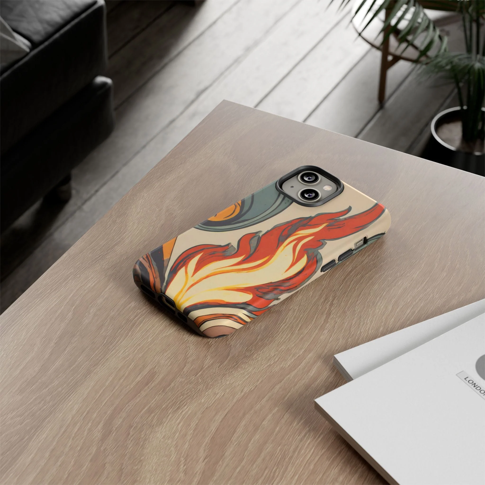 Artistic Flames Abstract Tough Phone Case - Image 72