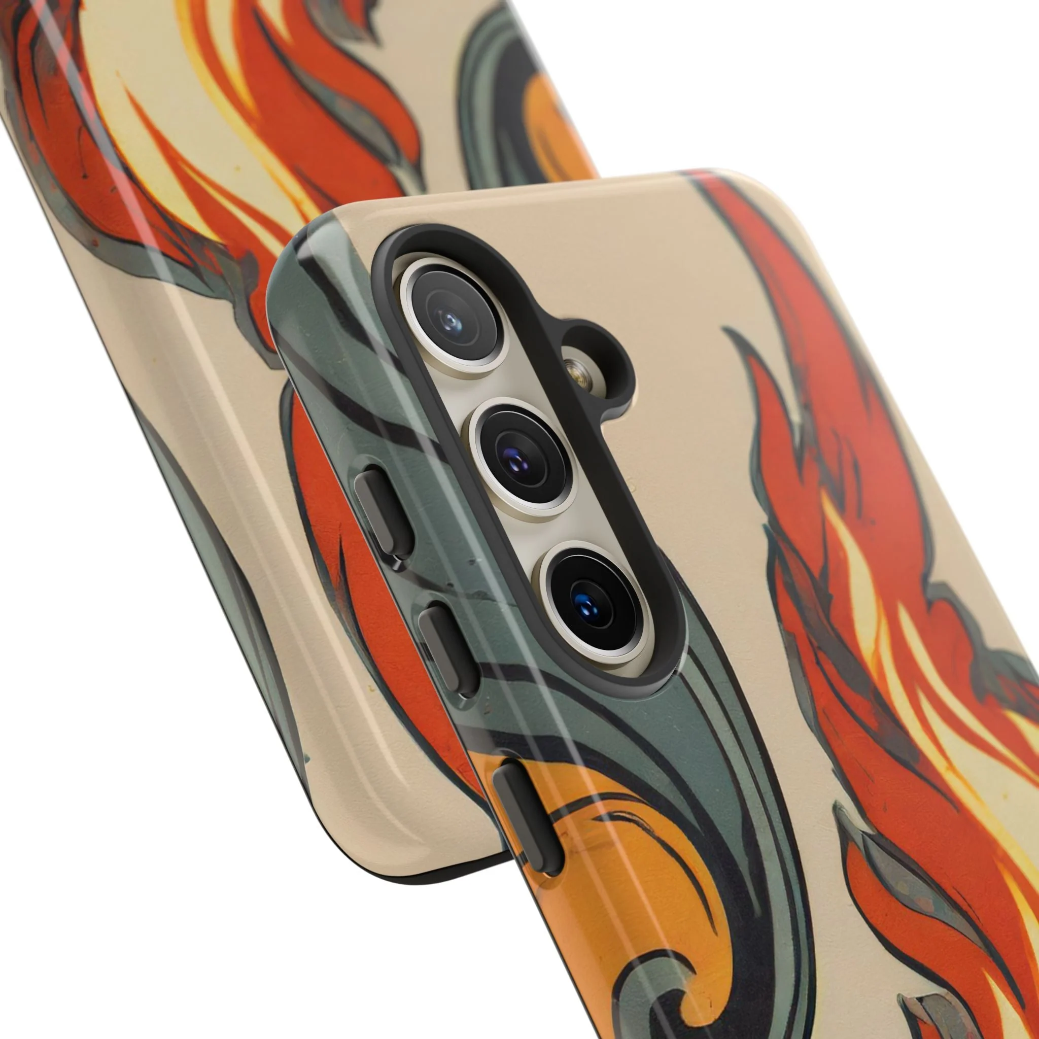 Artistic Flames Abstract Tough Phone Case - Image 89