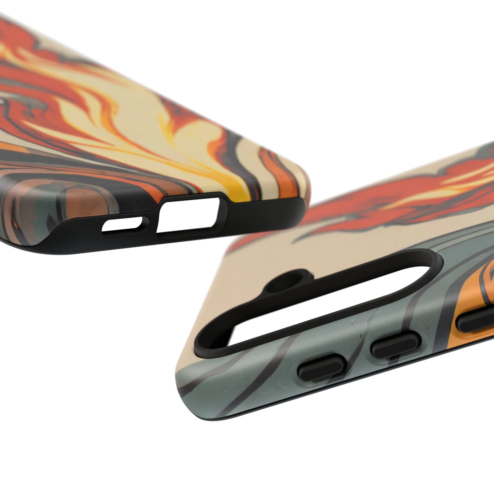 Artistic Flames Abstract Tough Phone Case - Image 93