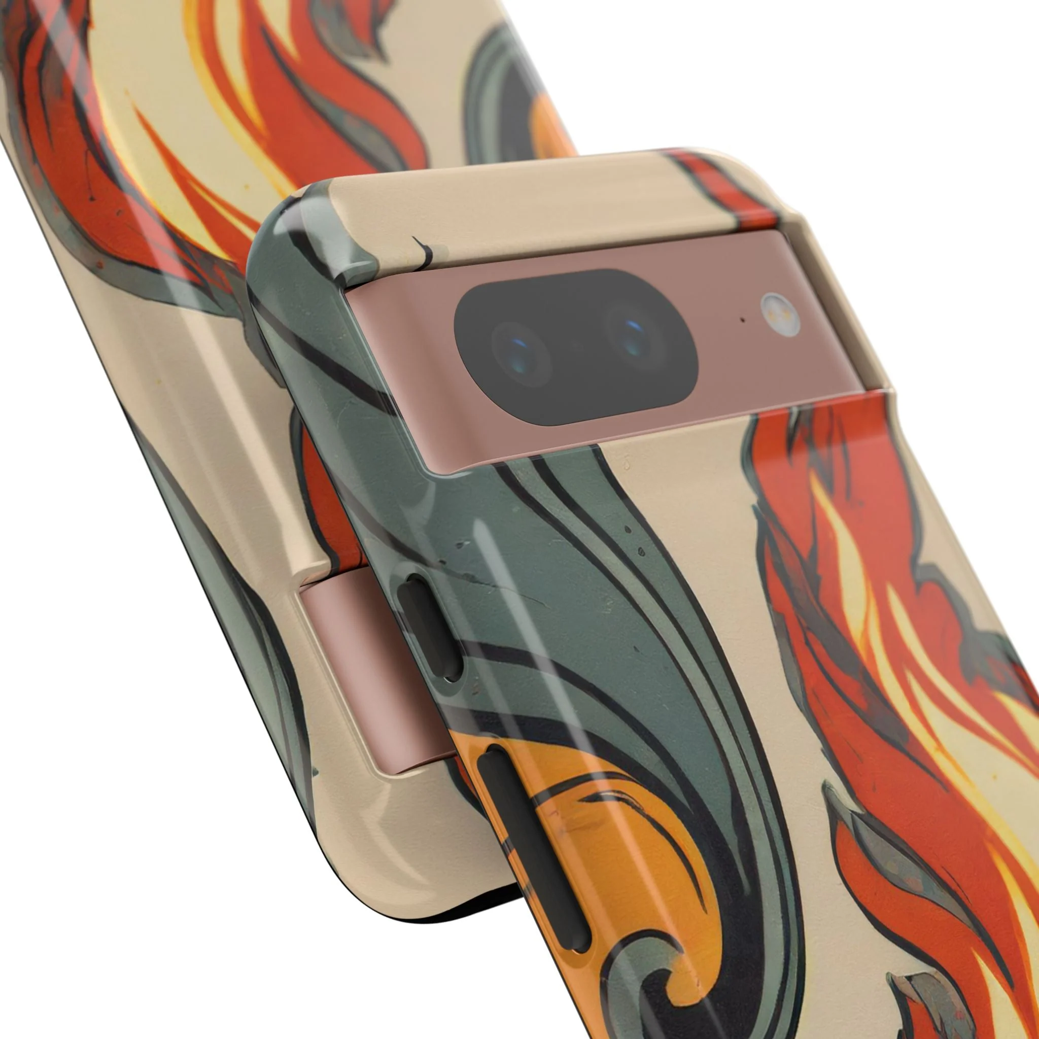 Artistic Flames Abstract Tough Phone Case - Image 95