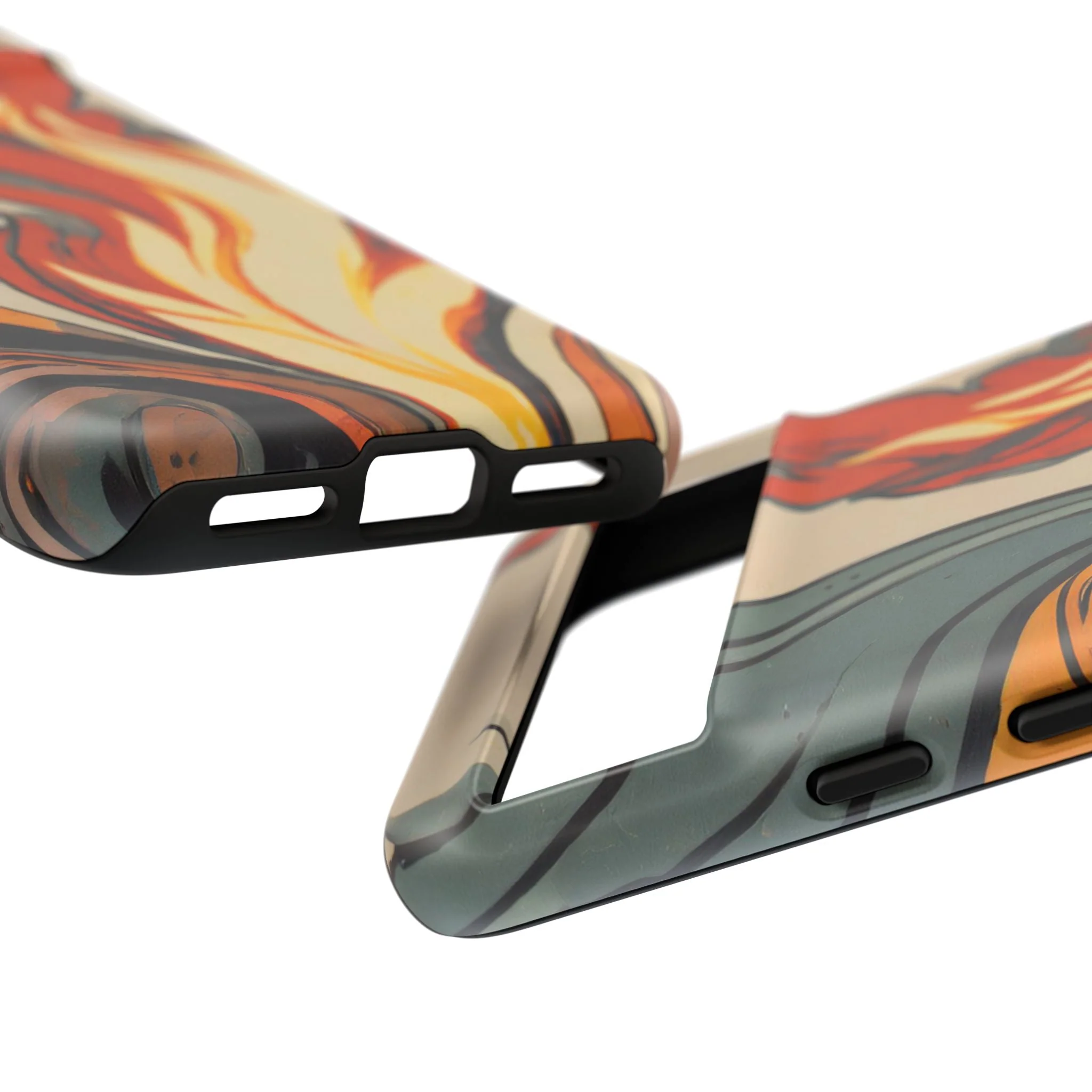 Artistic Flames Abstract Tough Phone Case - Image 99