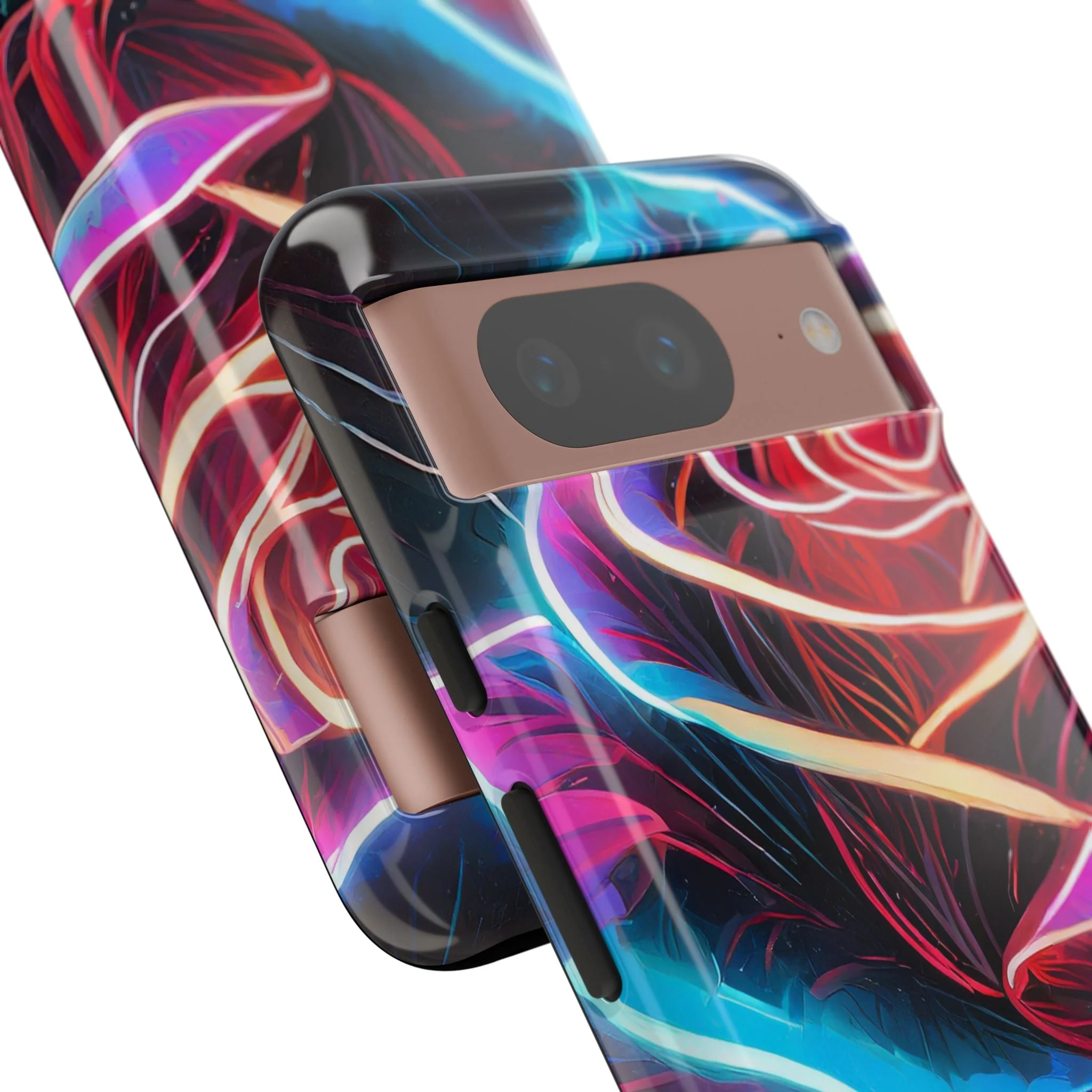 Artistic Neon Rose Tough Phone Case - Image 75