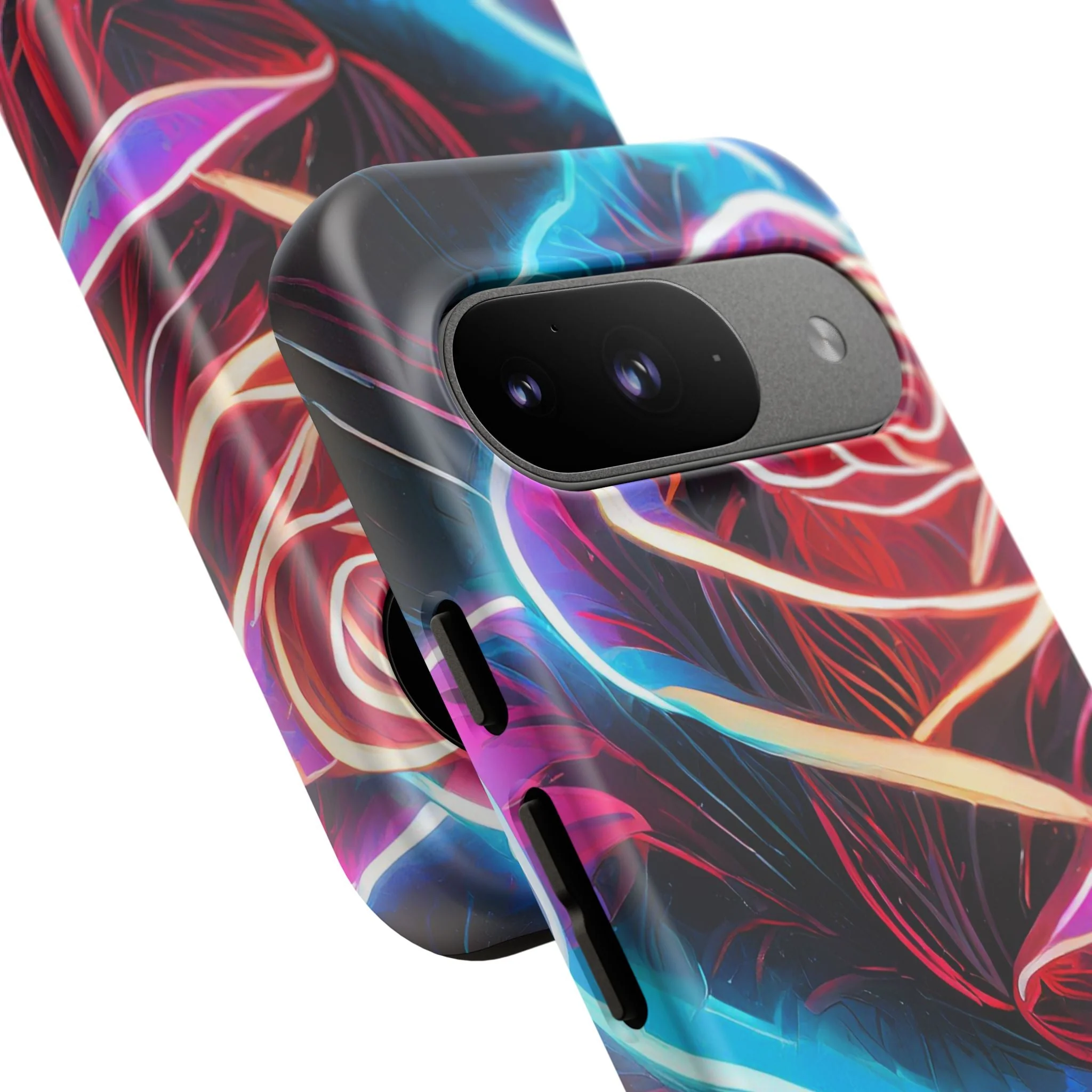 Artistic Neon Rose Tough Phone Case - Image 95