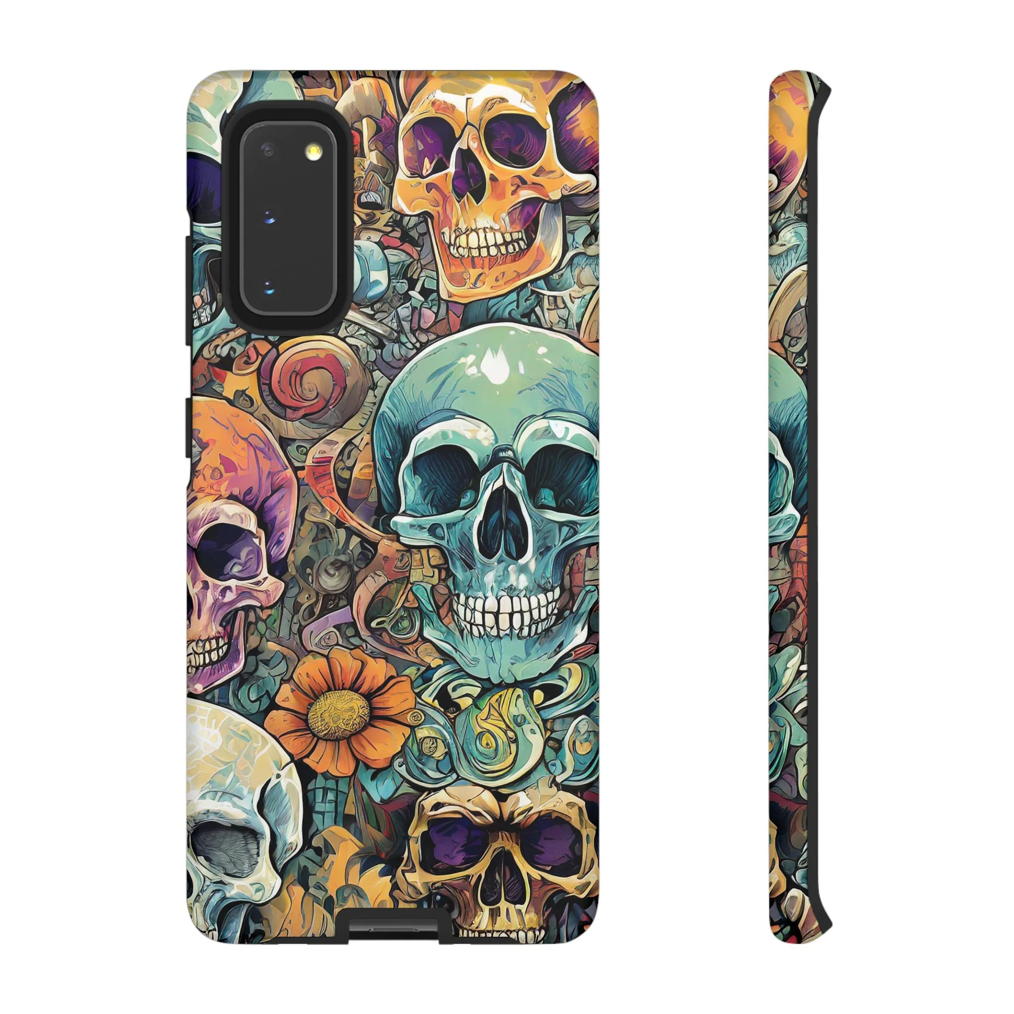 Artistic Skull Collage Tough Phone Case - Image 12