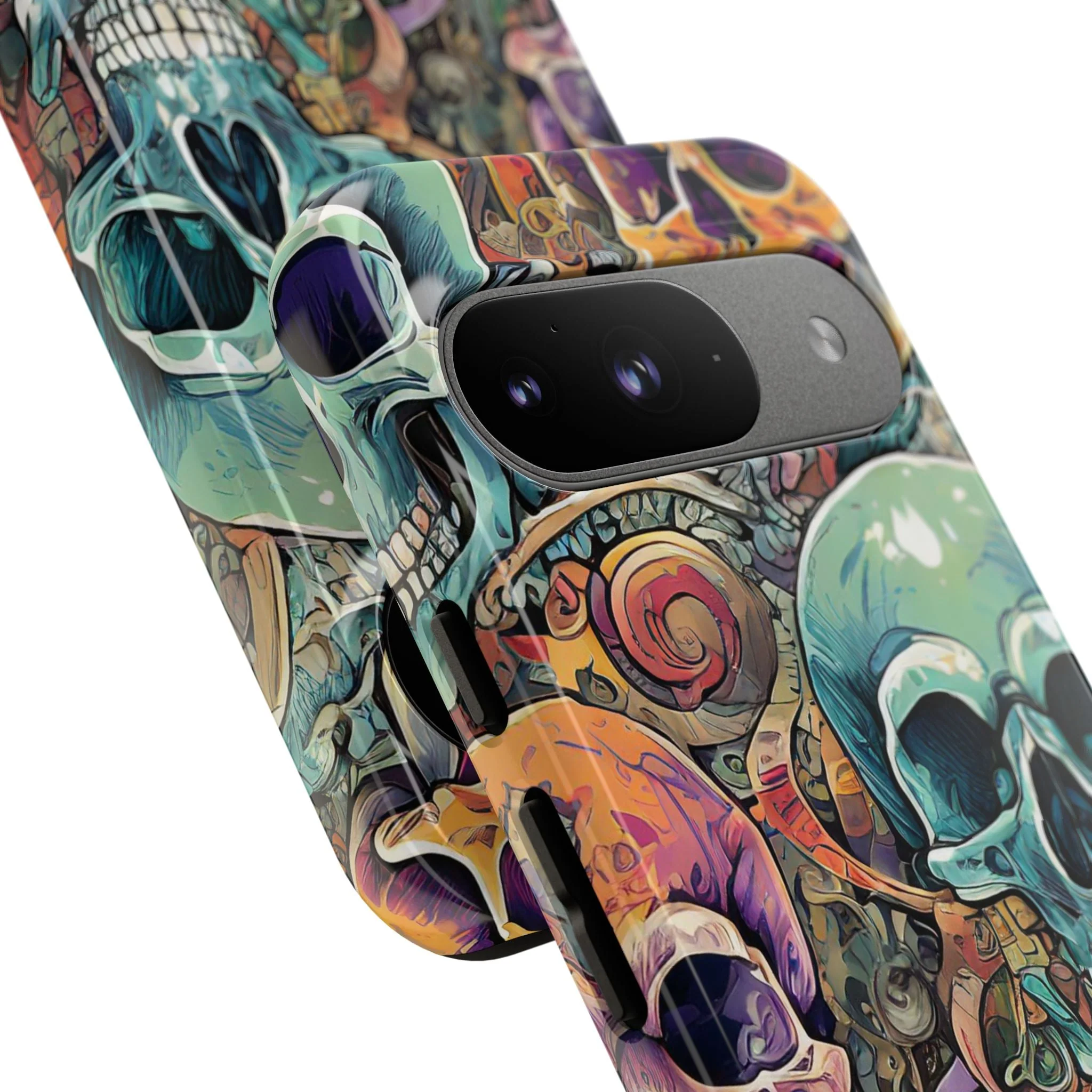 Artistic Skull Collage Tough Phone Case - Image 99