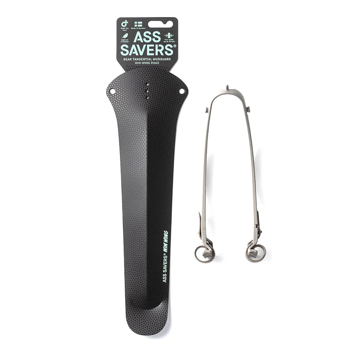 Ass Savers Win Wing Road Rear Mudguard w/ Grey Wishbone