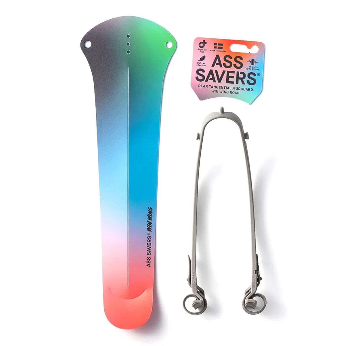 Ass Savers Win Wing Road Rear Mudguard w/ Grey Wishbone - Image 5
