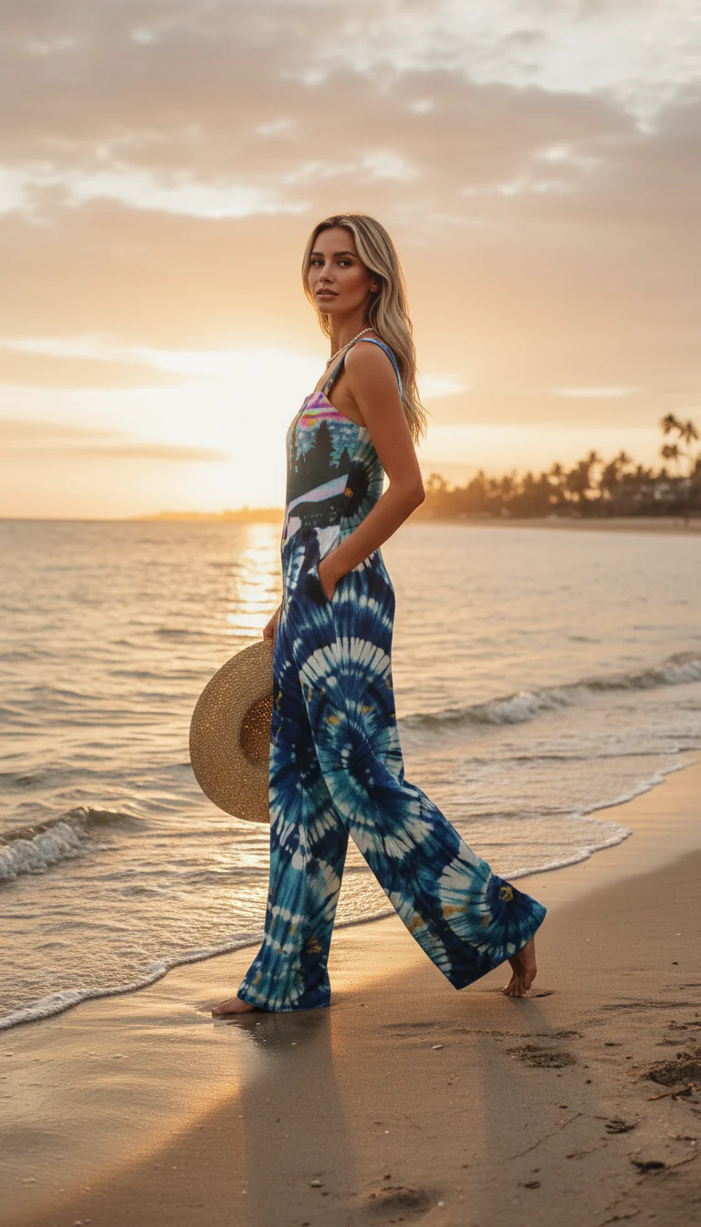 Aurora Thoughts Women's Wide-Leg Jumpsuit - Image 3