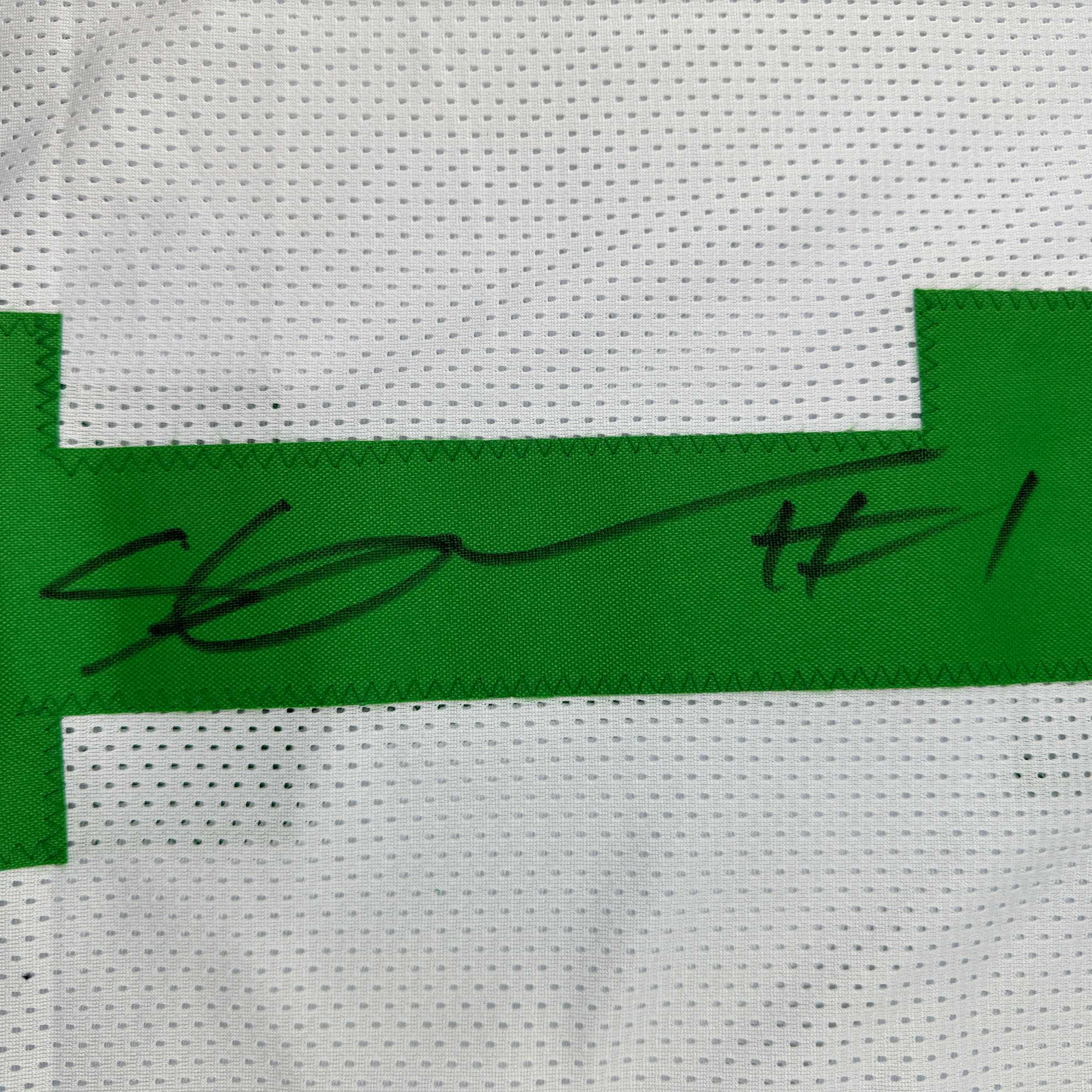 Autographed/Signed Ahmad Sauce Gardner New York White Retro Football Jersey Beckett BAS COA - Image 3