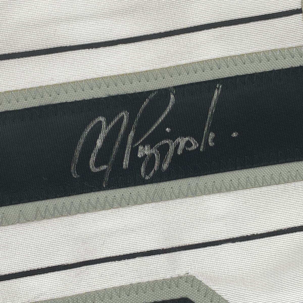 Autographed/Signed AJ A.J. Pierzynski Chicago Pinstripe Baseball Jersey PSA/DNA COA - Image 3