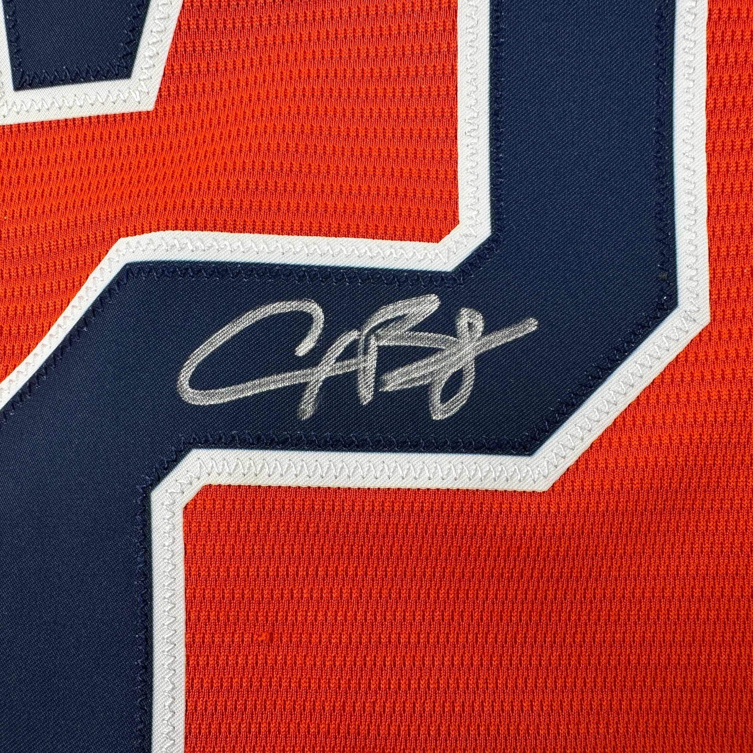 Autographed/Signed Alex Bregman Houston Astros Authentic Orange Baseball Jersey Beckett BAS COA - Image 3