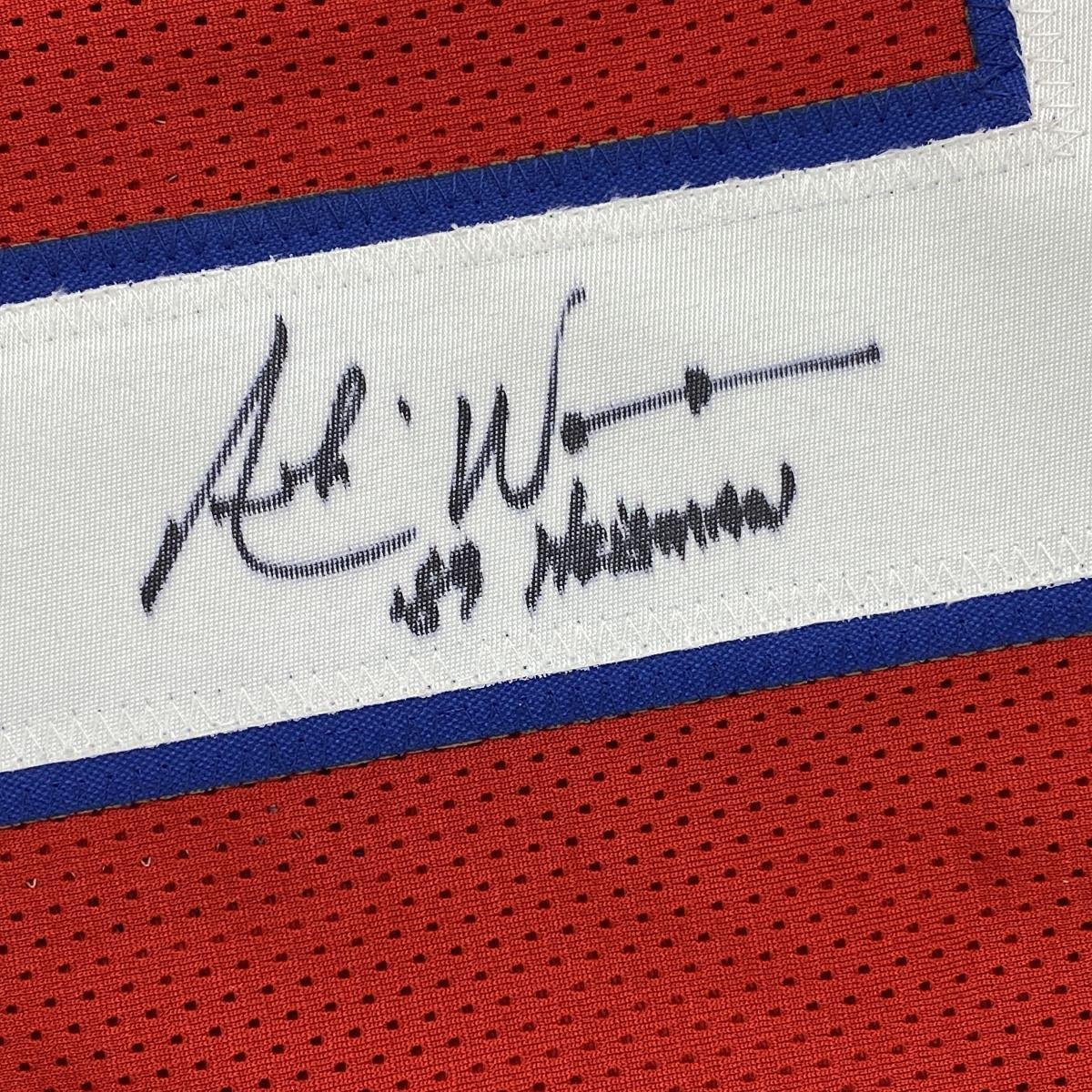 Autographed/Signed Andre Ware 89 Heisman Houston Red College Football Jersey JSA COA - Image 3