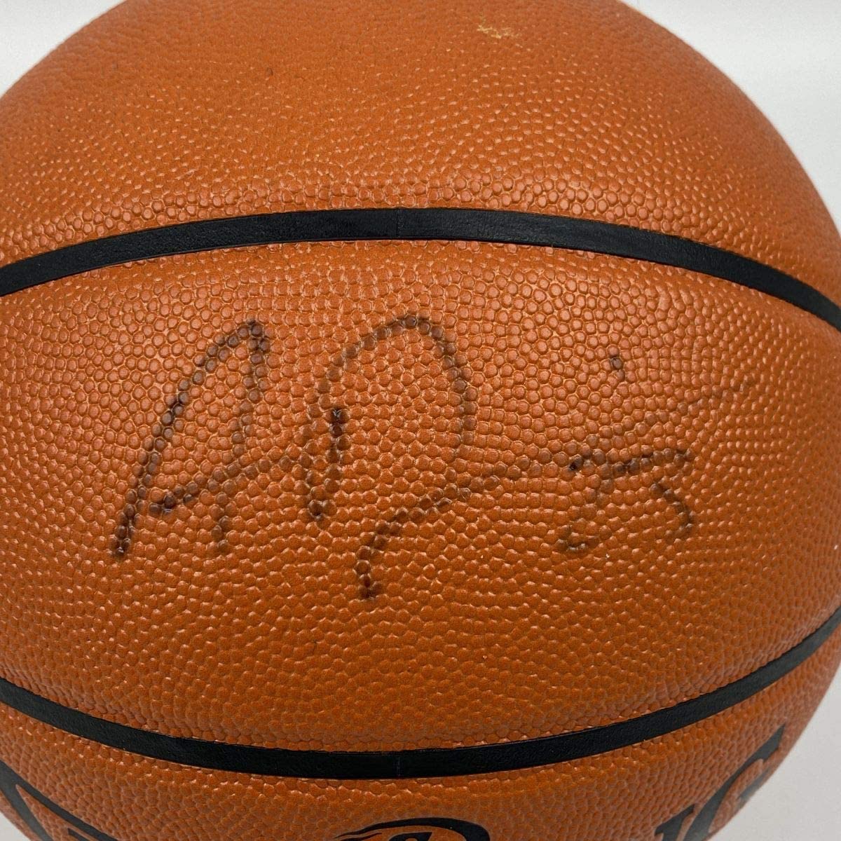 Autographed/Signed Anthony Davis Los Angeles Lakers Full Size Spalding Basketball JSA COA Holo - Image 2