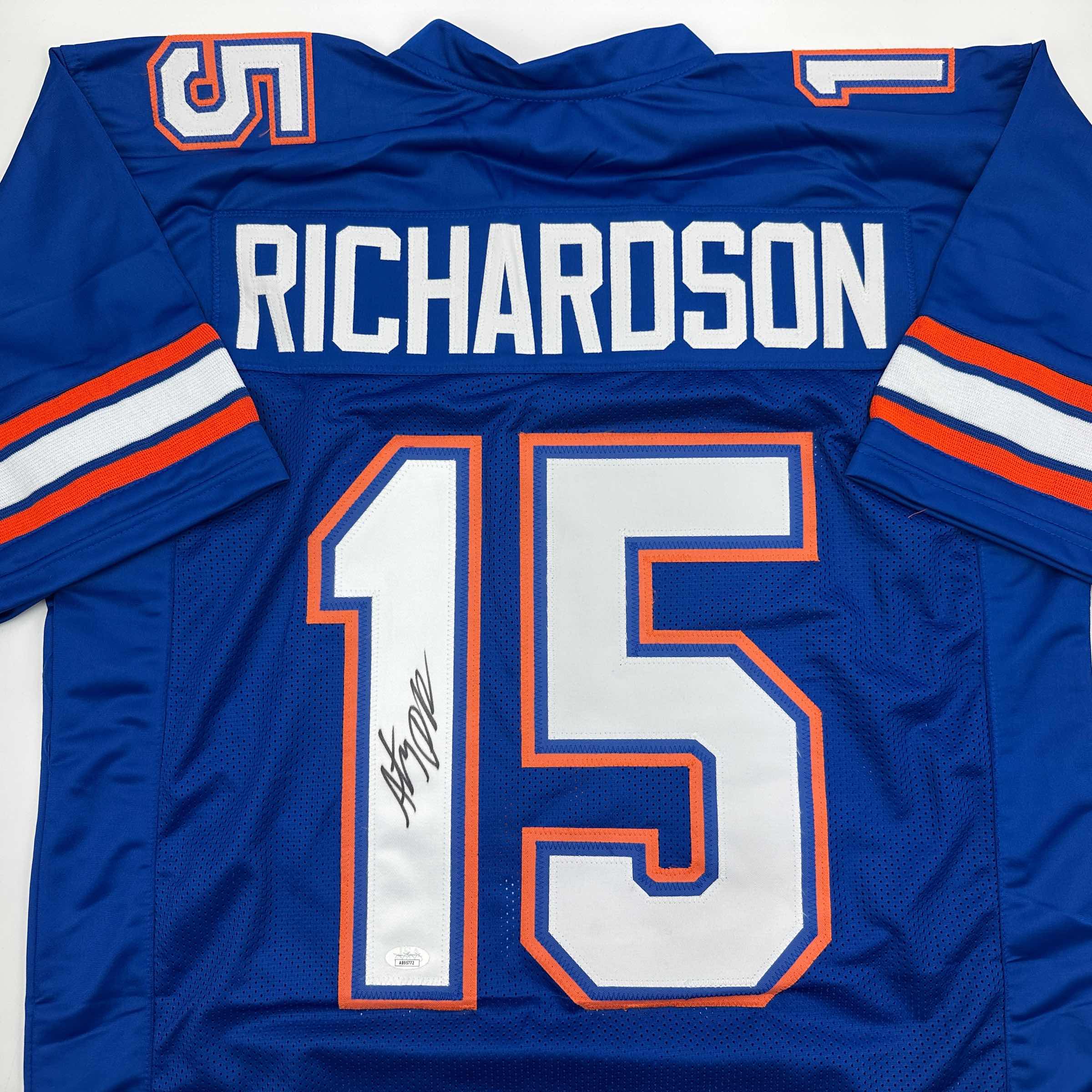 Autographed/Signed Anthony Richardson Florida Blue College Football Jersey JSA COA - Image 2