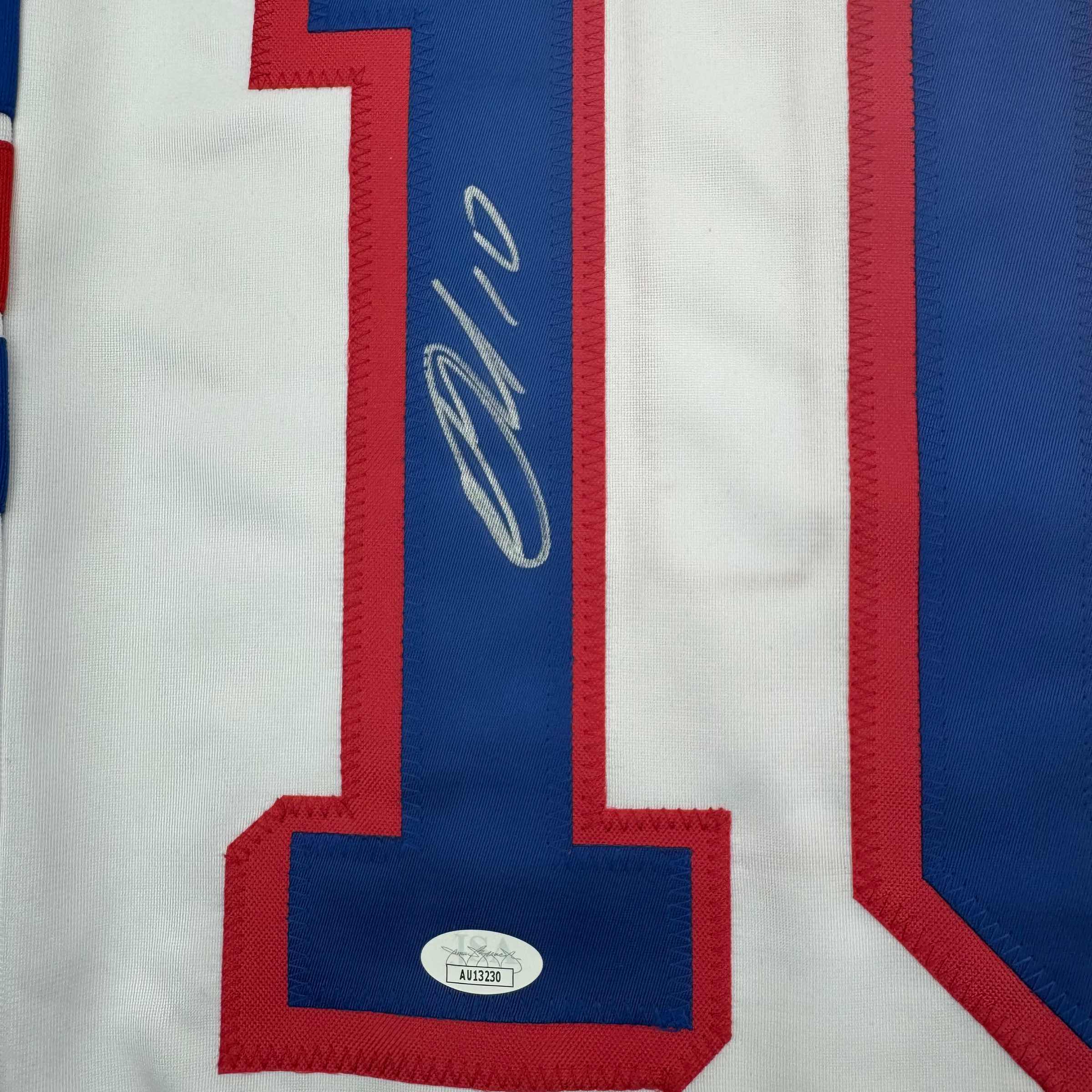 Autographed/Signed Artemi Panarin New York White Hockey Jersey JSA COA - Image 3