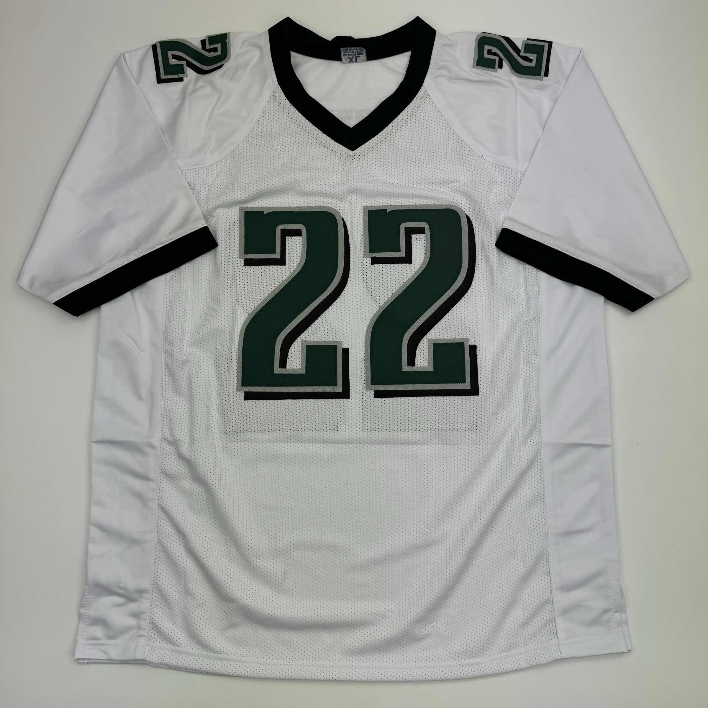 Autographed/Signed Asante Samuel Sr. 4x Pro Bowl Philadelphia White Football Jersey JSA COA - Image 4