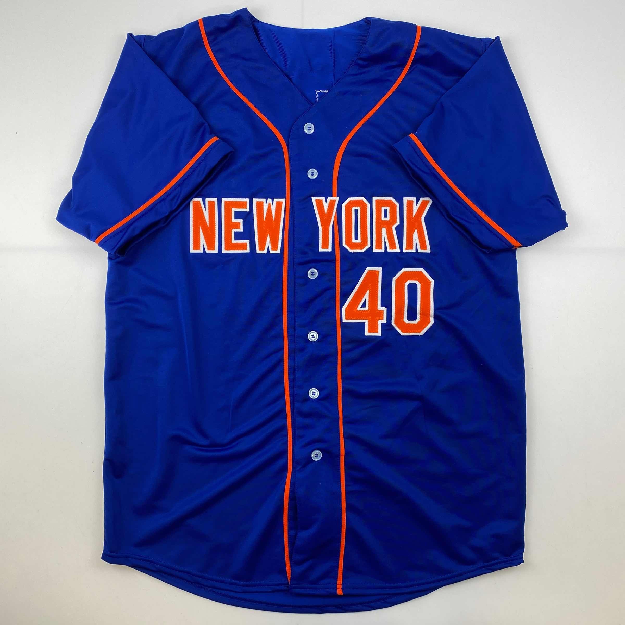 Autographed/Signed Bartolo Colon New York Blue Baseball Jersey Beckett BAS COA - Image 4