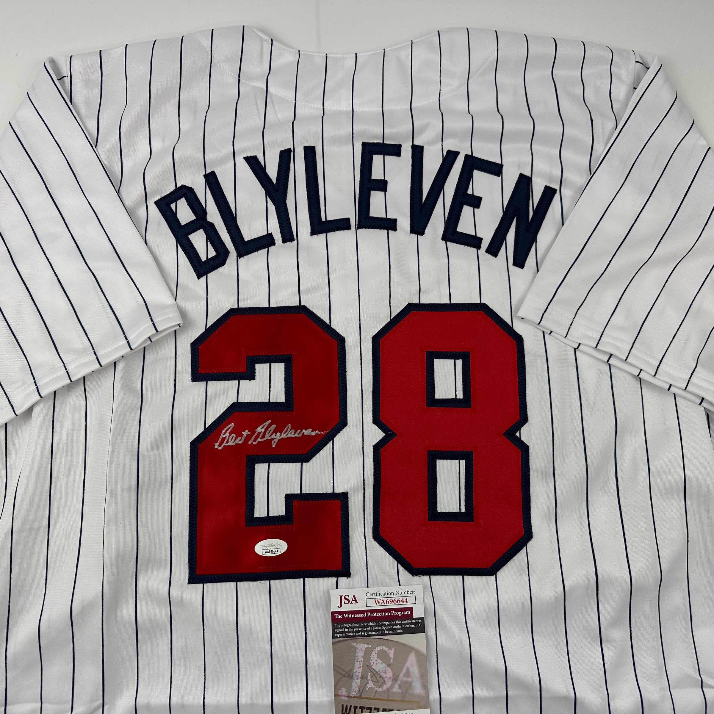 Autographed/Signed Bert Blyleven Minnesota Pinstripe Baseball Jersey JSA COA - Image 2