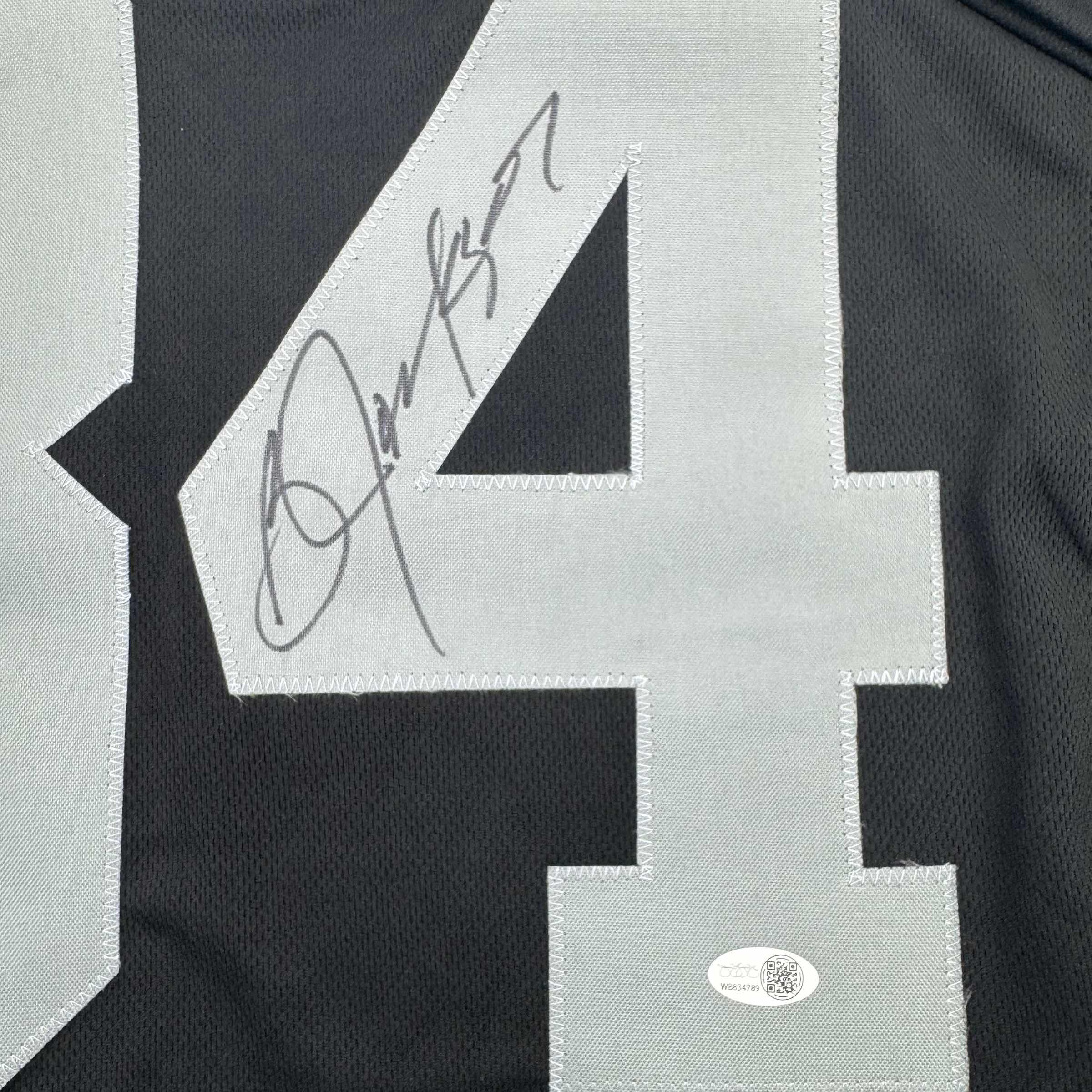 Autographed/Signed Bo Jackson Oakland Black Football Jersey JSA COA - Image 3