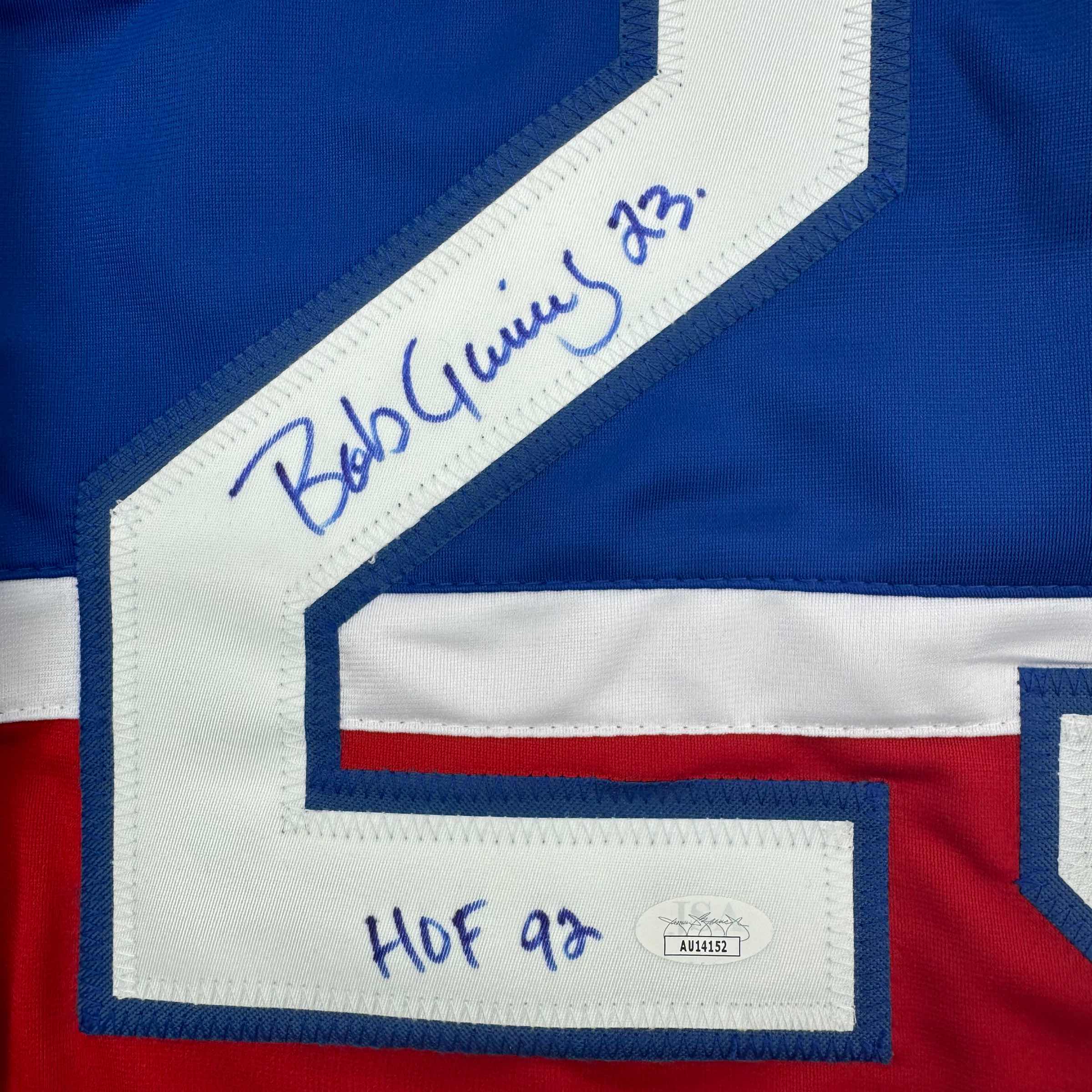 Autographed/Signed Bob Gainey HOF 1992 Montreal Red Hockey Jersey JSA COA - Image 3